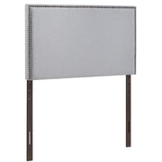 Region Nailhead Upholstered Twin Headboard - Sky Gray