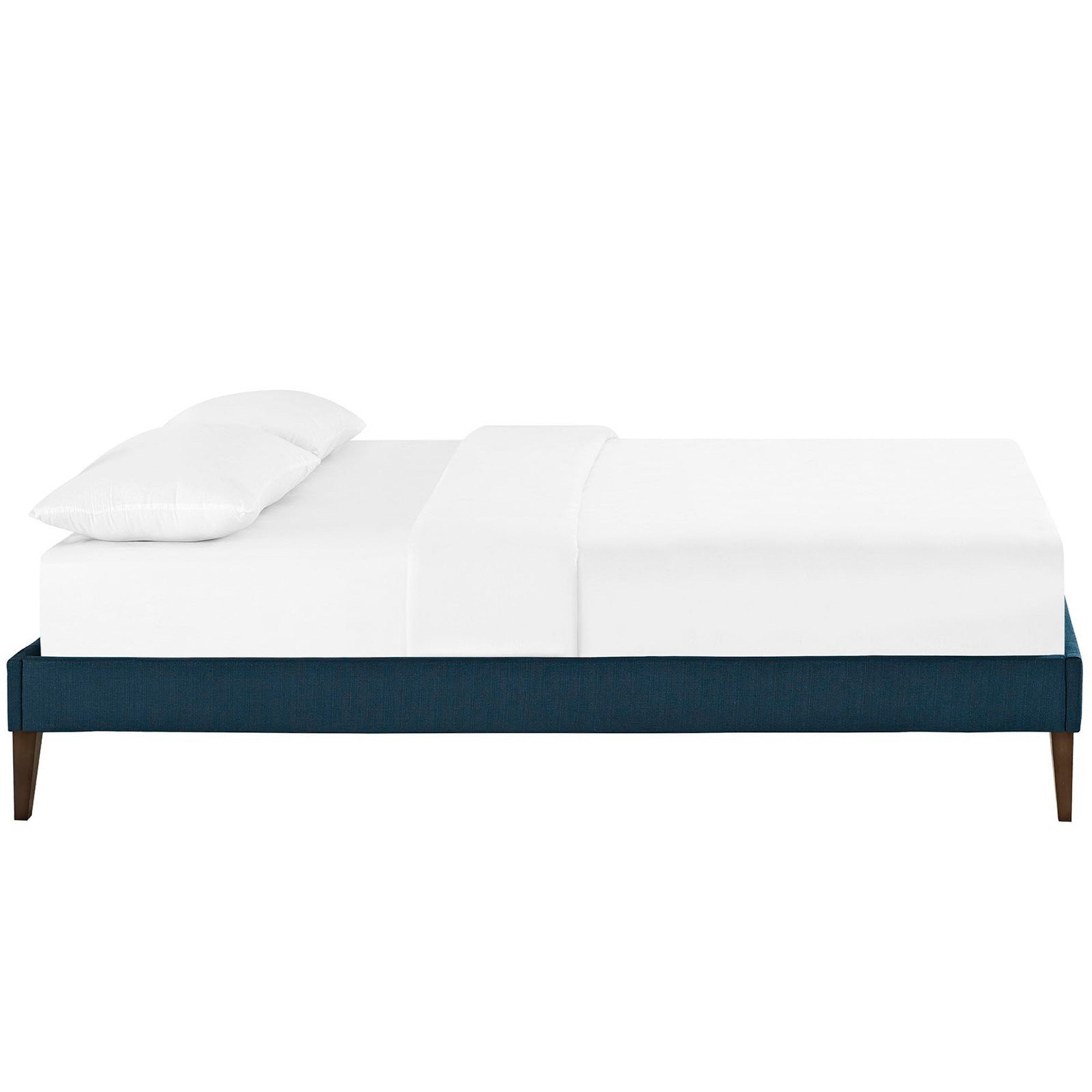 Sharon Fabric Full Bed Frame with Squared Tapered Legs
