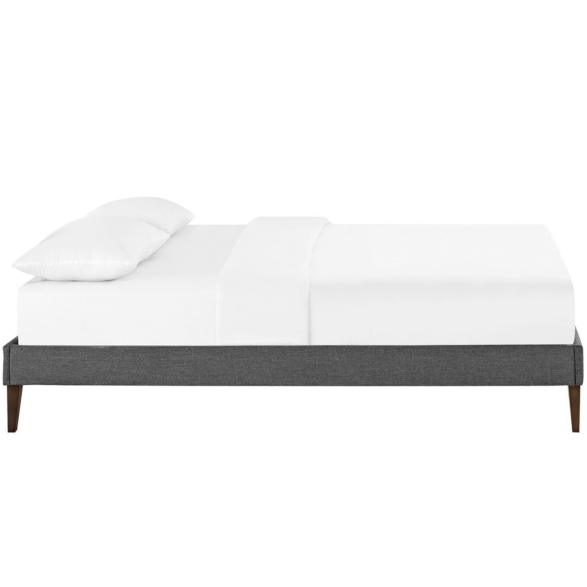 Sharon Fabric Full Bed Frame with Squared Tapered Legs
