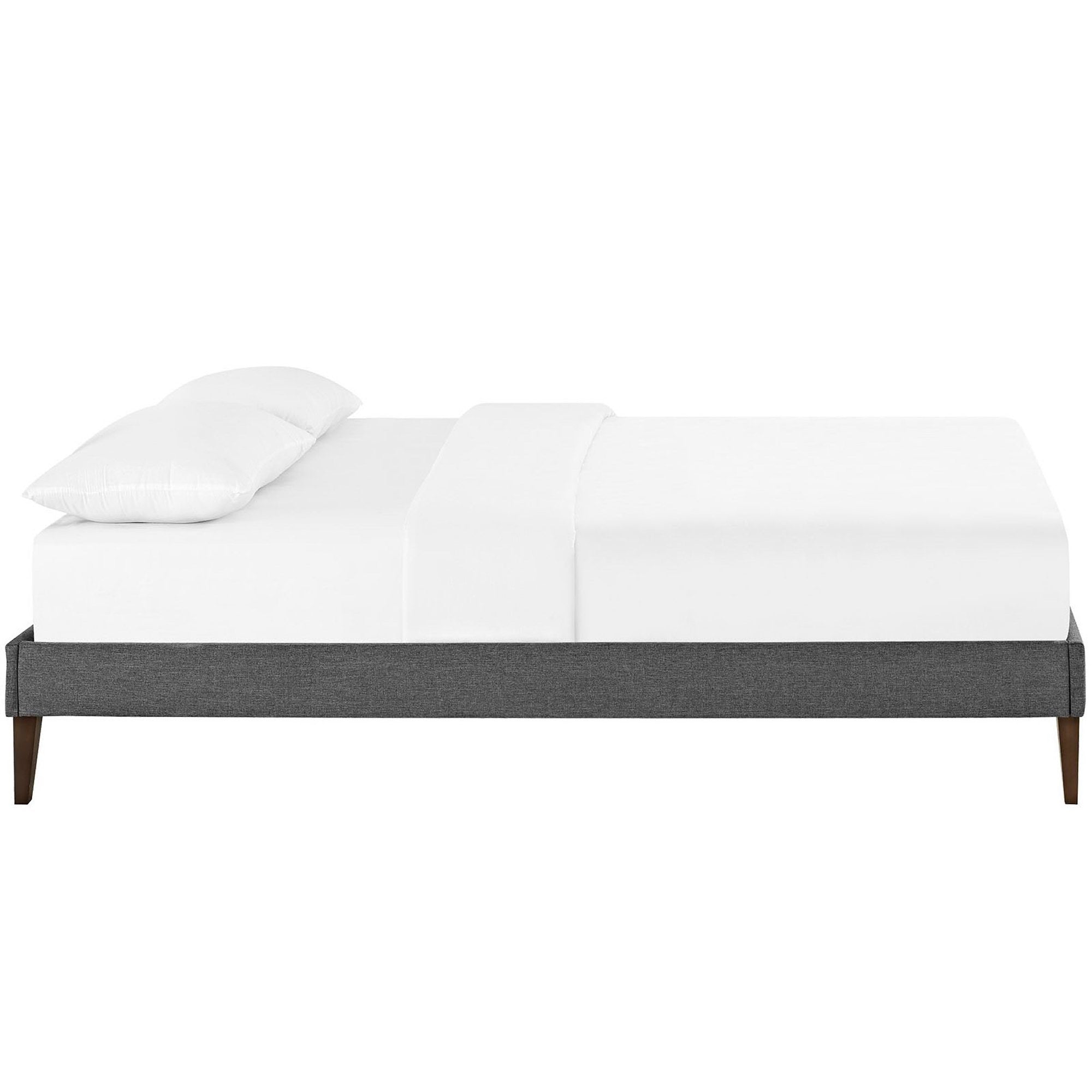 Sharon Fabric Full Bed Frame with Squared Tapered Legs