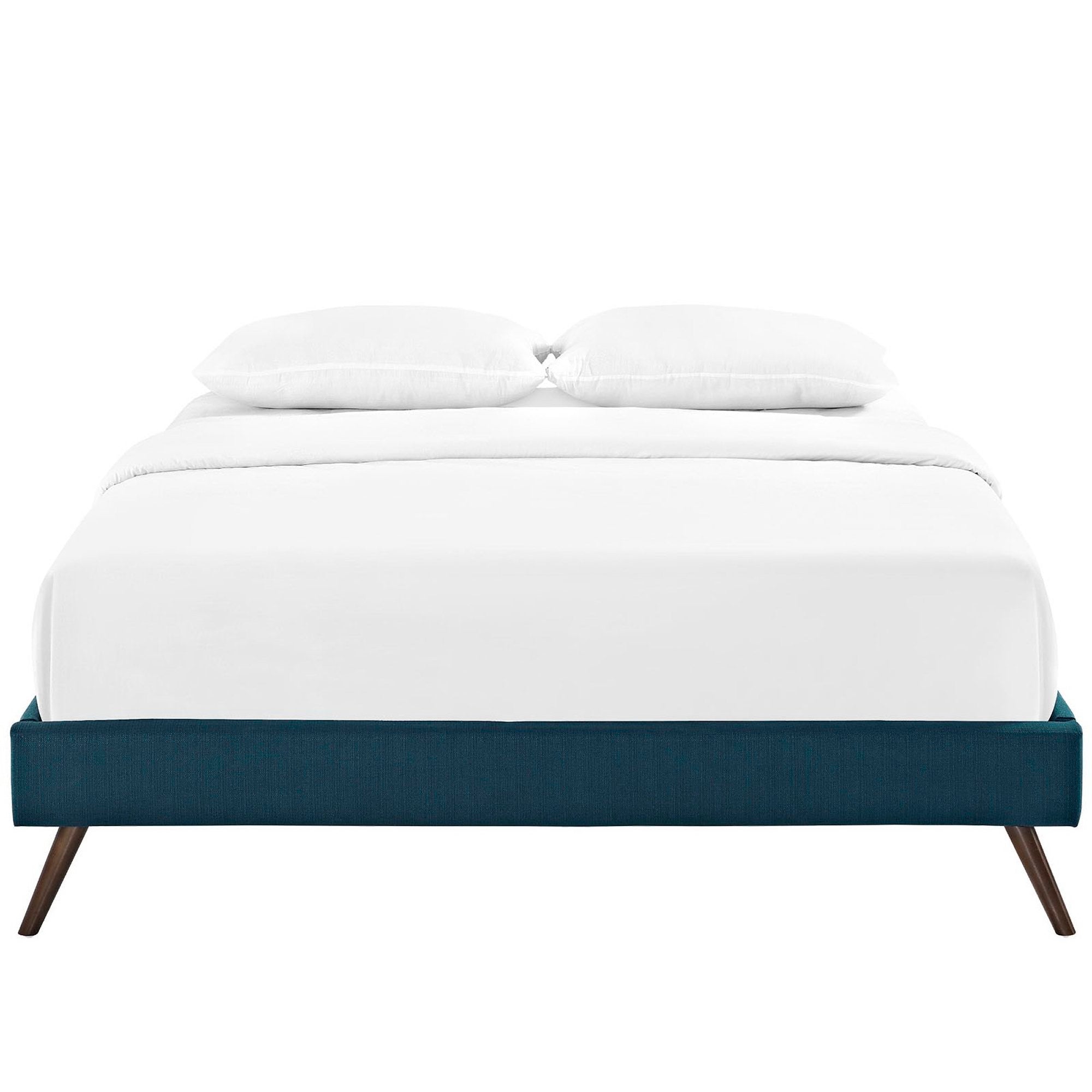 Helen Fabric Full Bed Frame with Round Splayed Legs