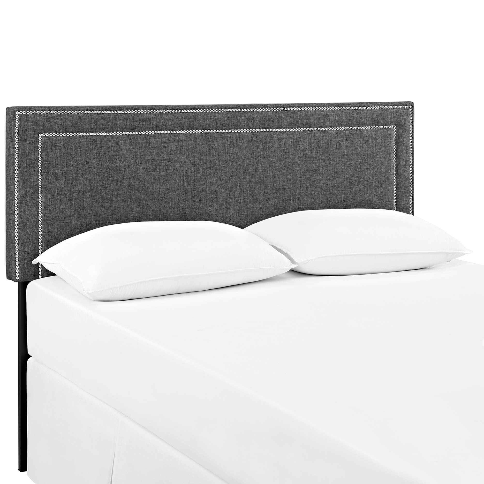 Jessamine Upholstered Fabric Full Headboard - Gray
