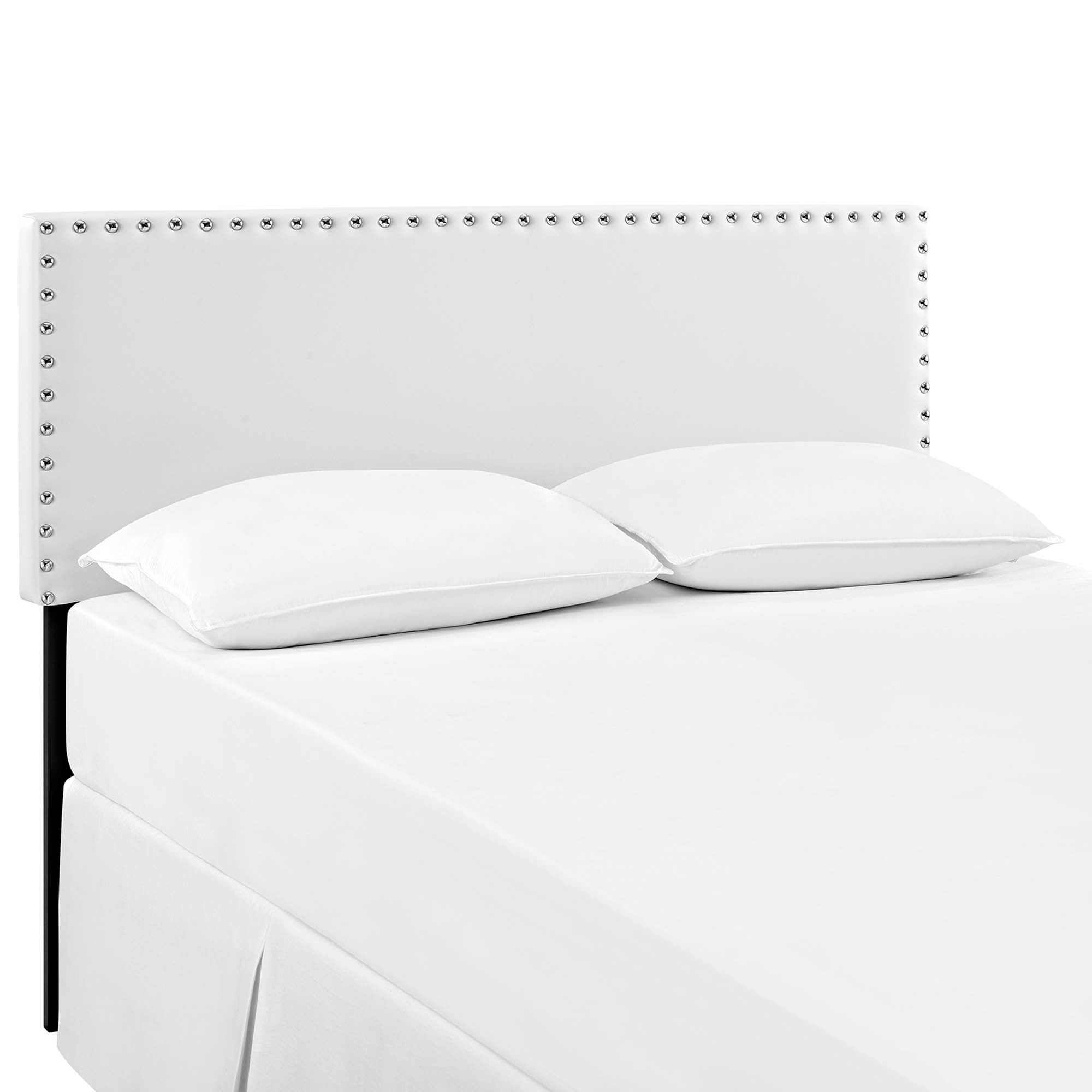 Phoebe Upholstered Vinyl Headboard - White