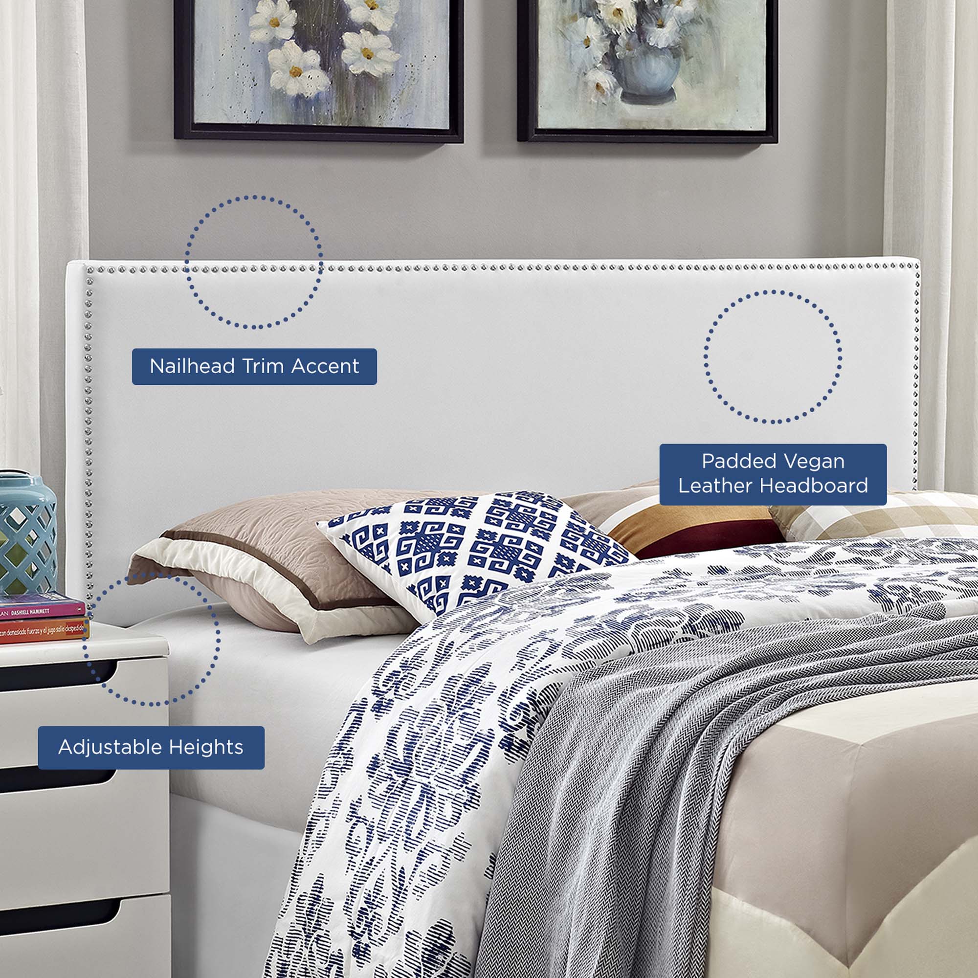 Phoebe Upholstered Vinyl Headboard