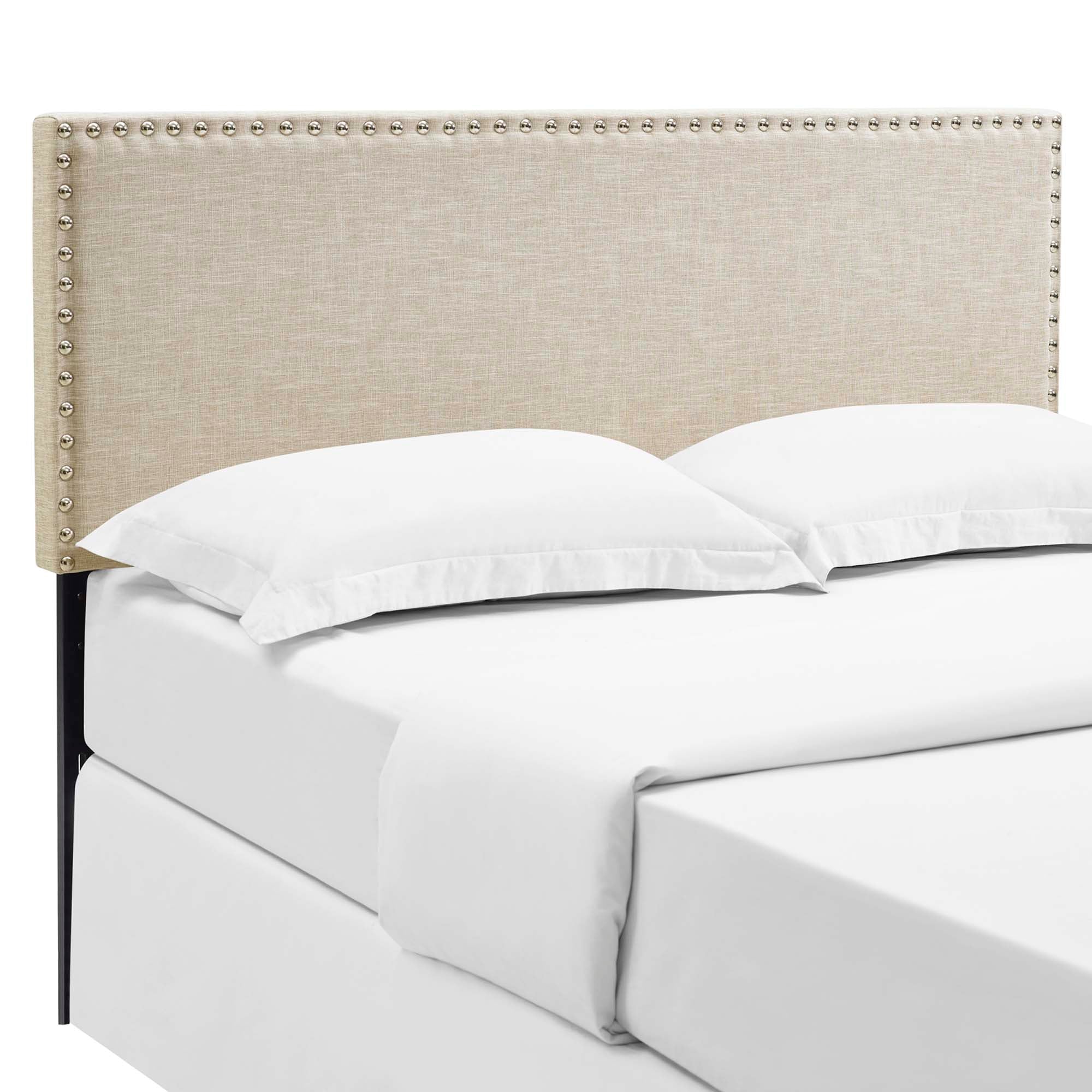 Phoebe Upholstered Fabric Headboard - Beige