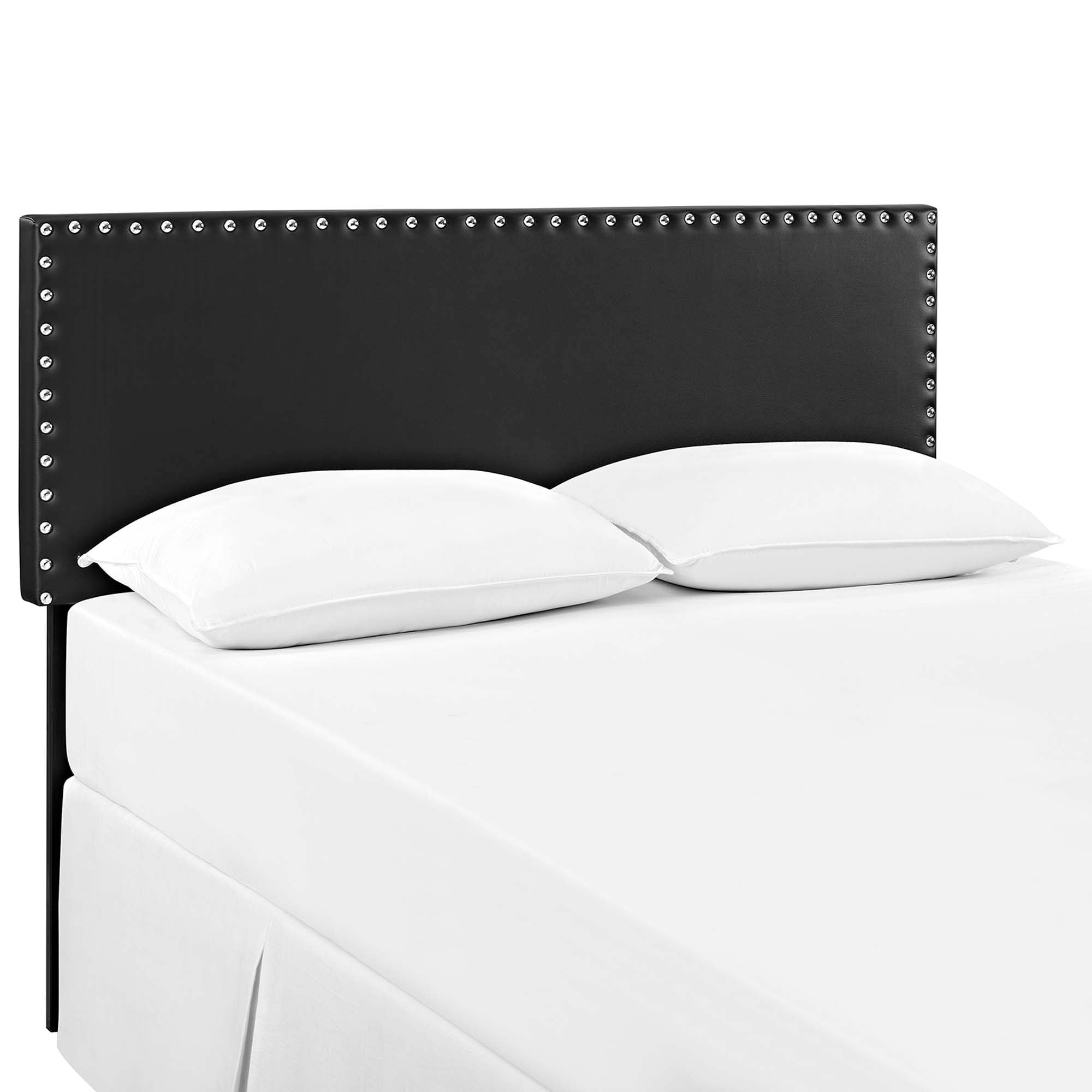 Phoebe Upholstered Vinyl King Headboard - Black