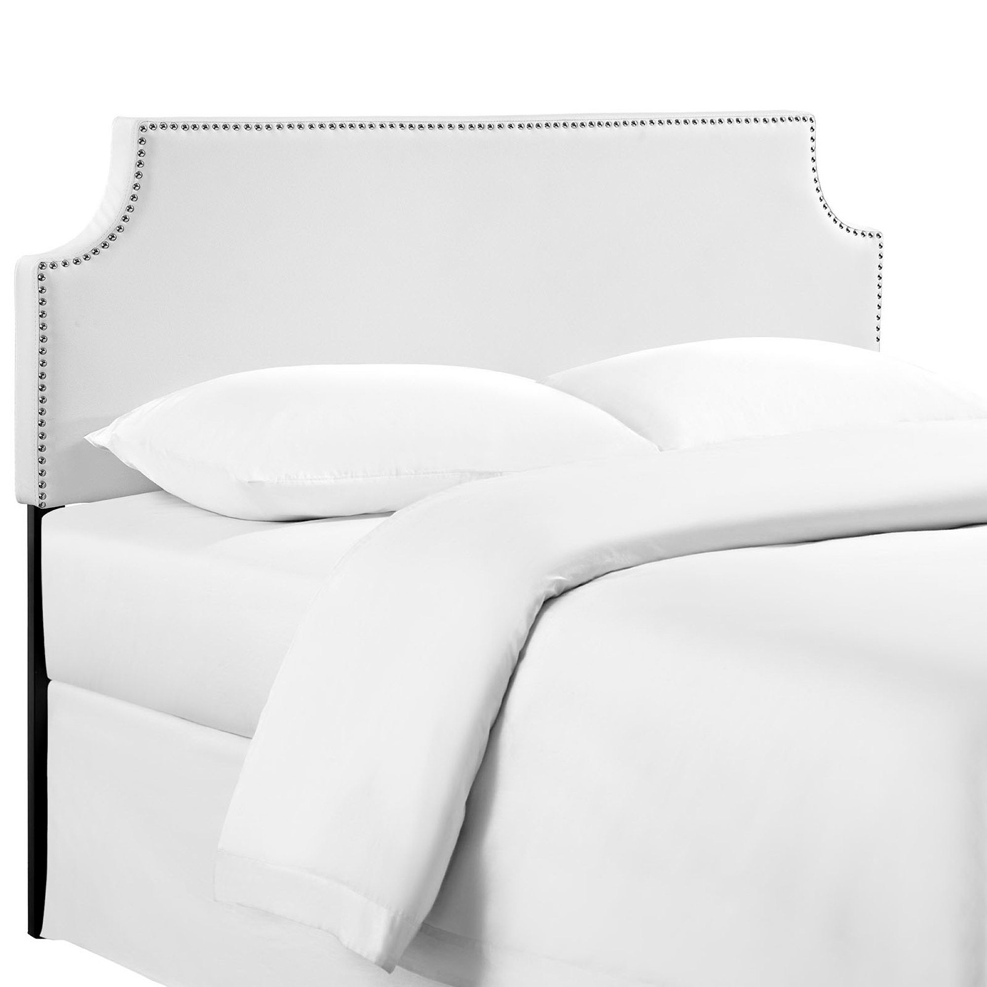 Laura Upholstered Vinyl Headboard - White