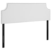Laura Upholstered Vinyl Queen Headboard - White