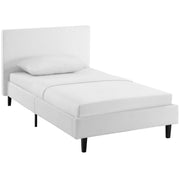 Anya Fabric Bed - White