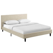 Anya Fabric Full Bed - Beige