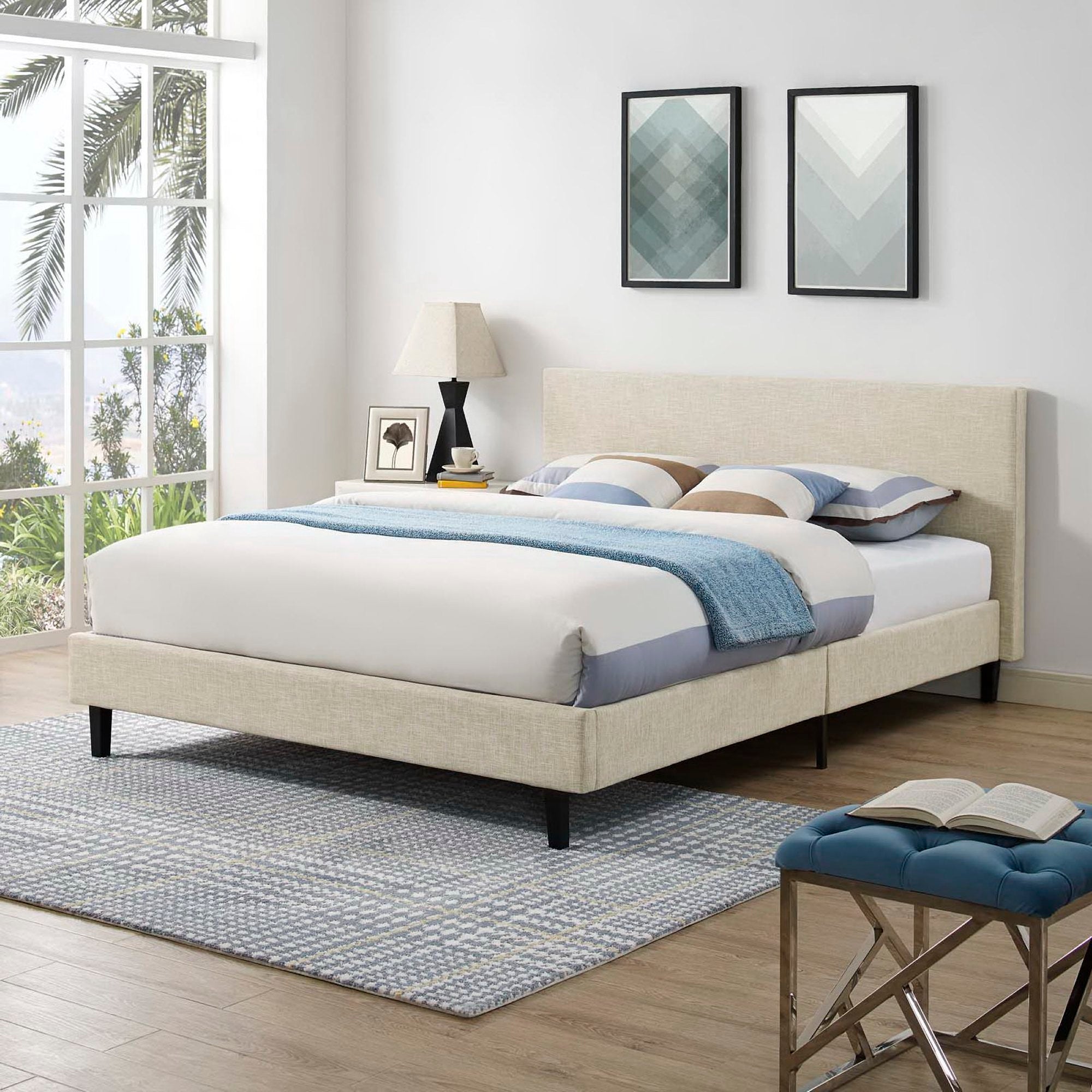 Anya Fabric Queen Bed