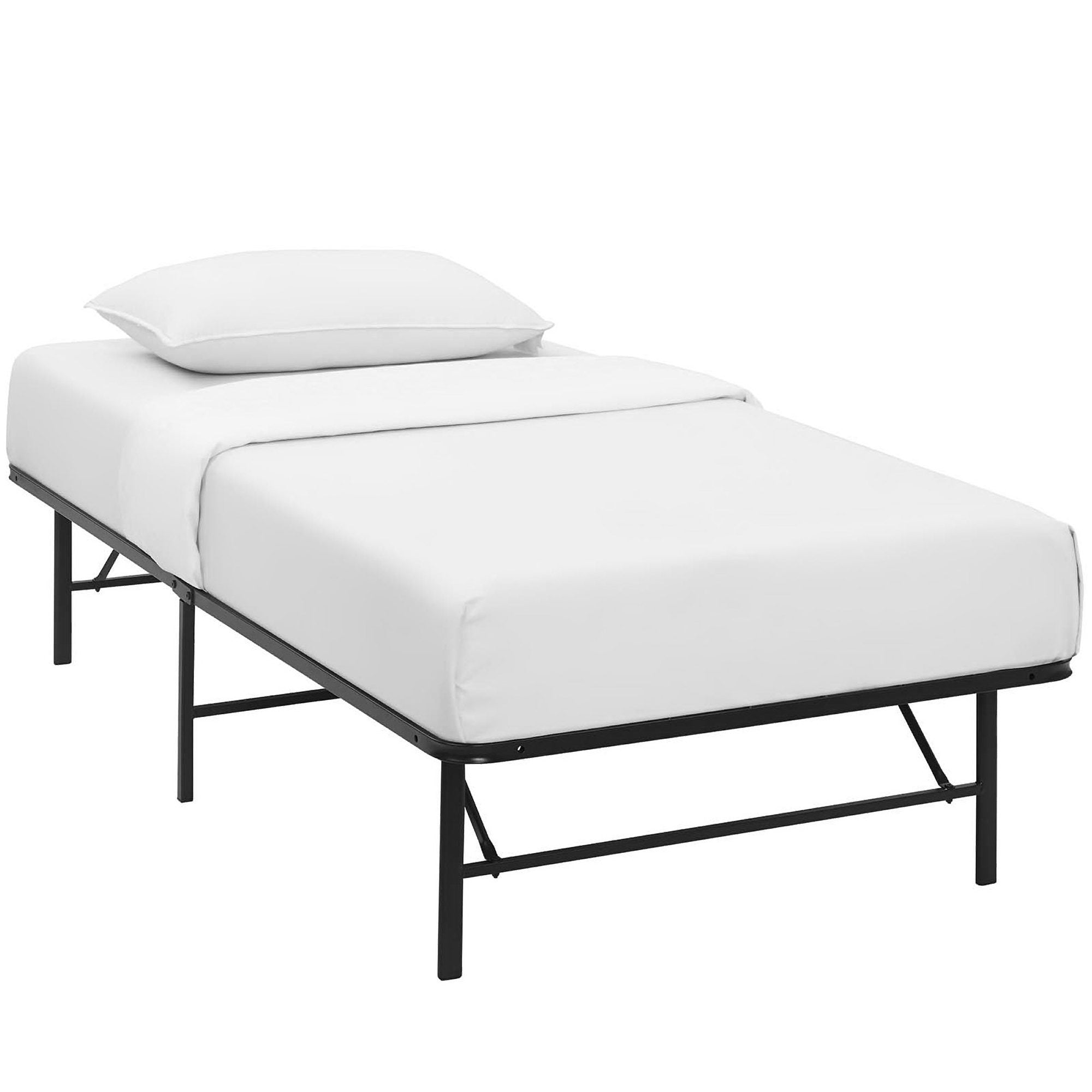 Horizon Stainless Steel Bed Frame - Brown