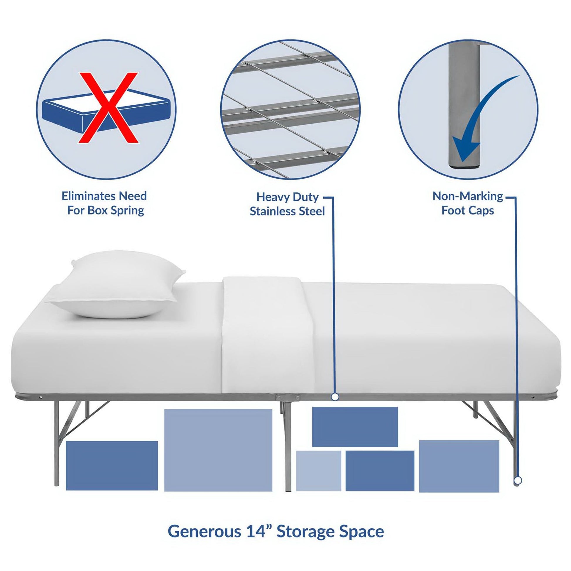 Horizon Stainless Steel Bed Frame
