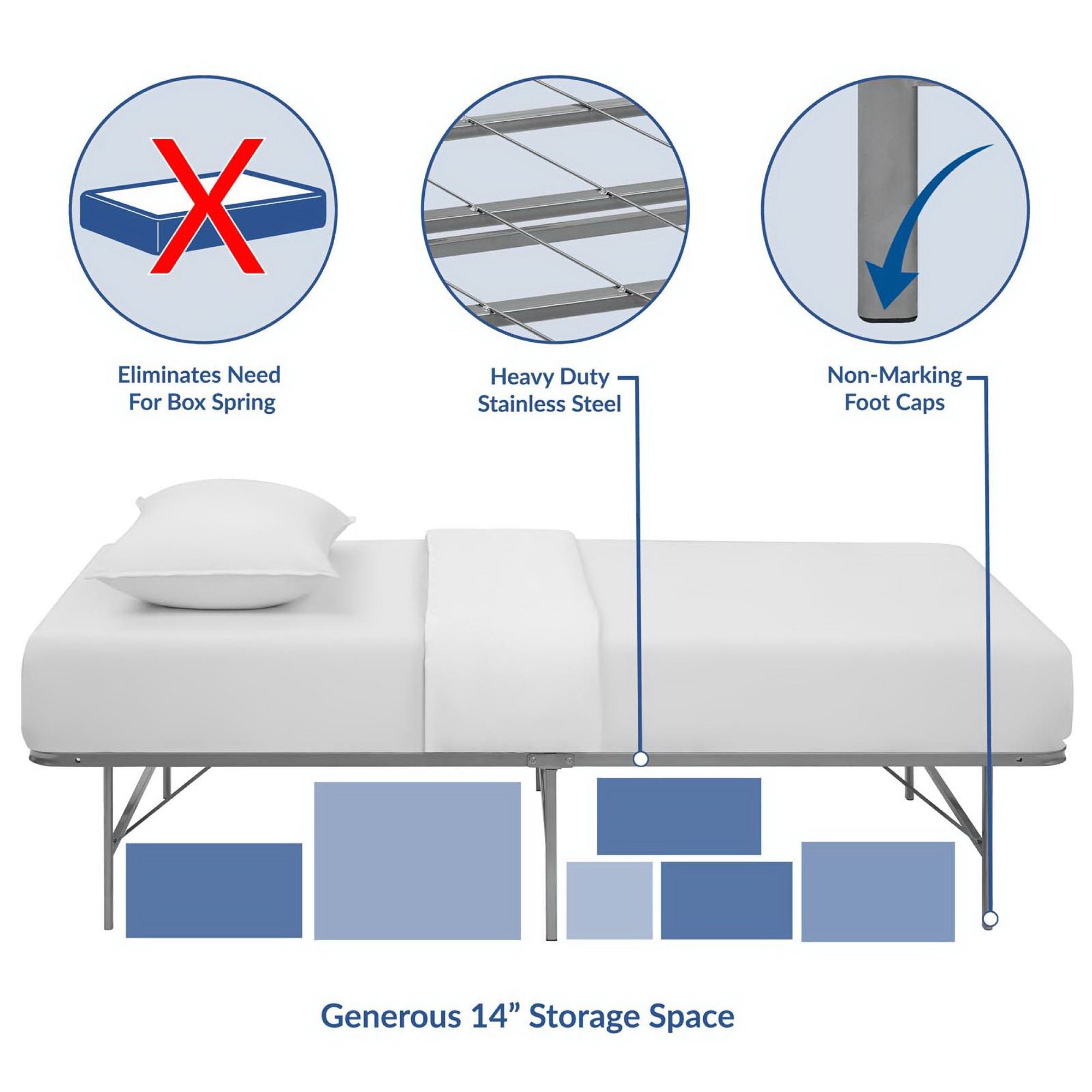Horizon Stainless Steel Bed Frame