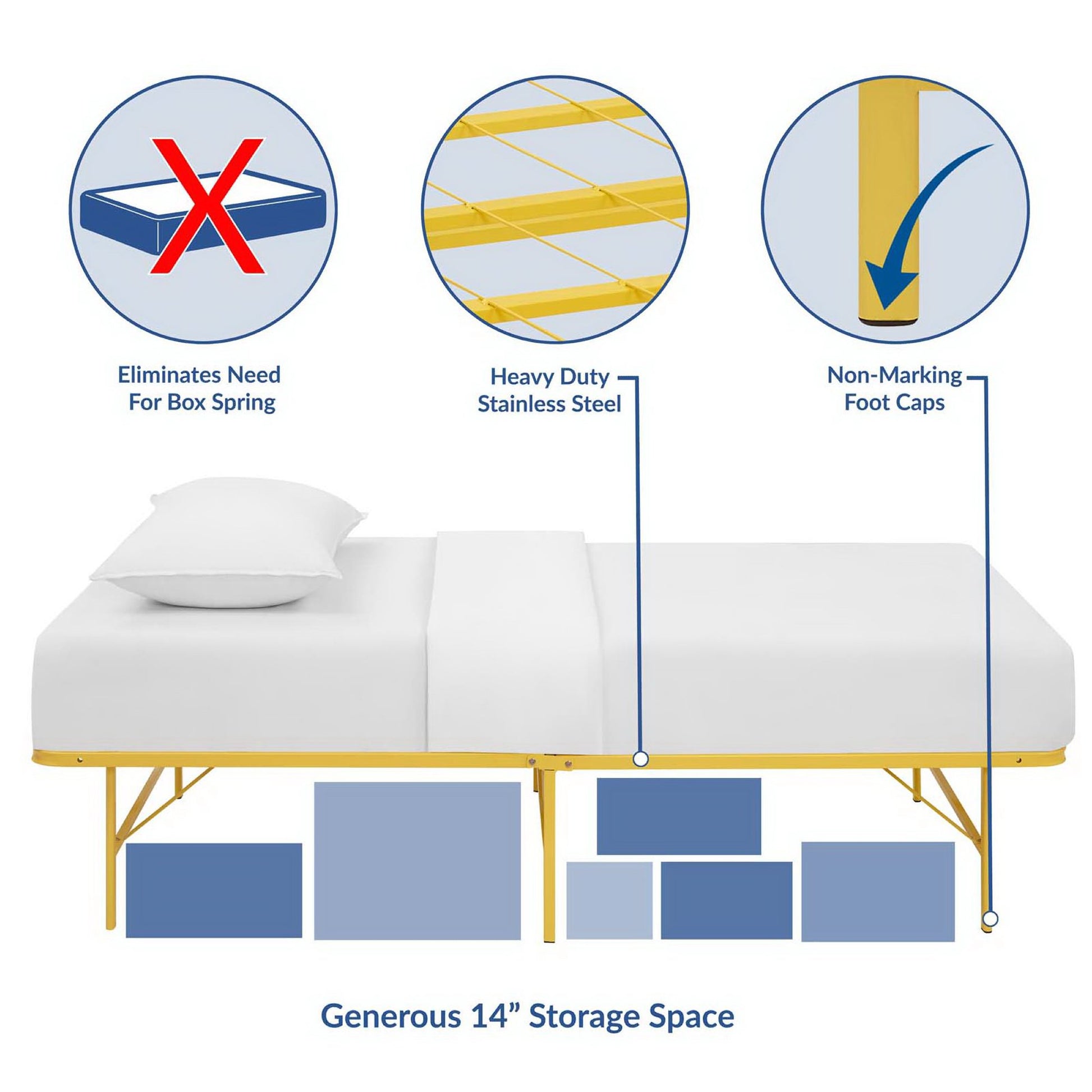 Horizon Stainless Steel Bed Frame