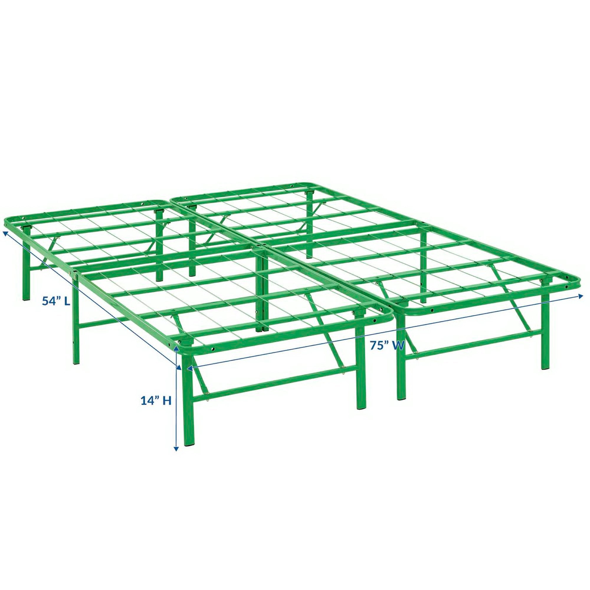 Horizon Stainless Steel Full Bed Frame - White