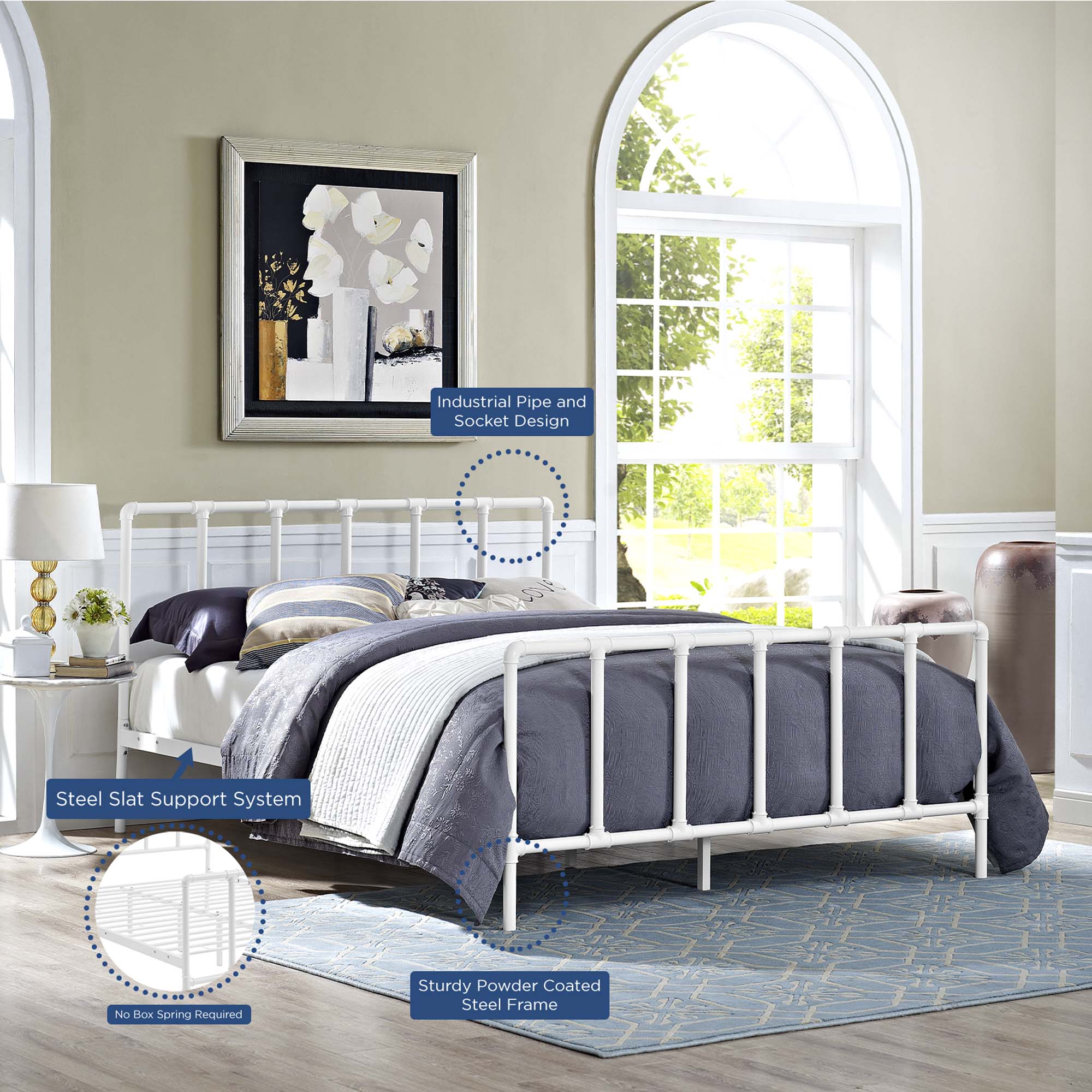 Dower Stainless Steel Bed
