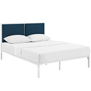 Della Fabric Bed - White Azure