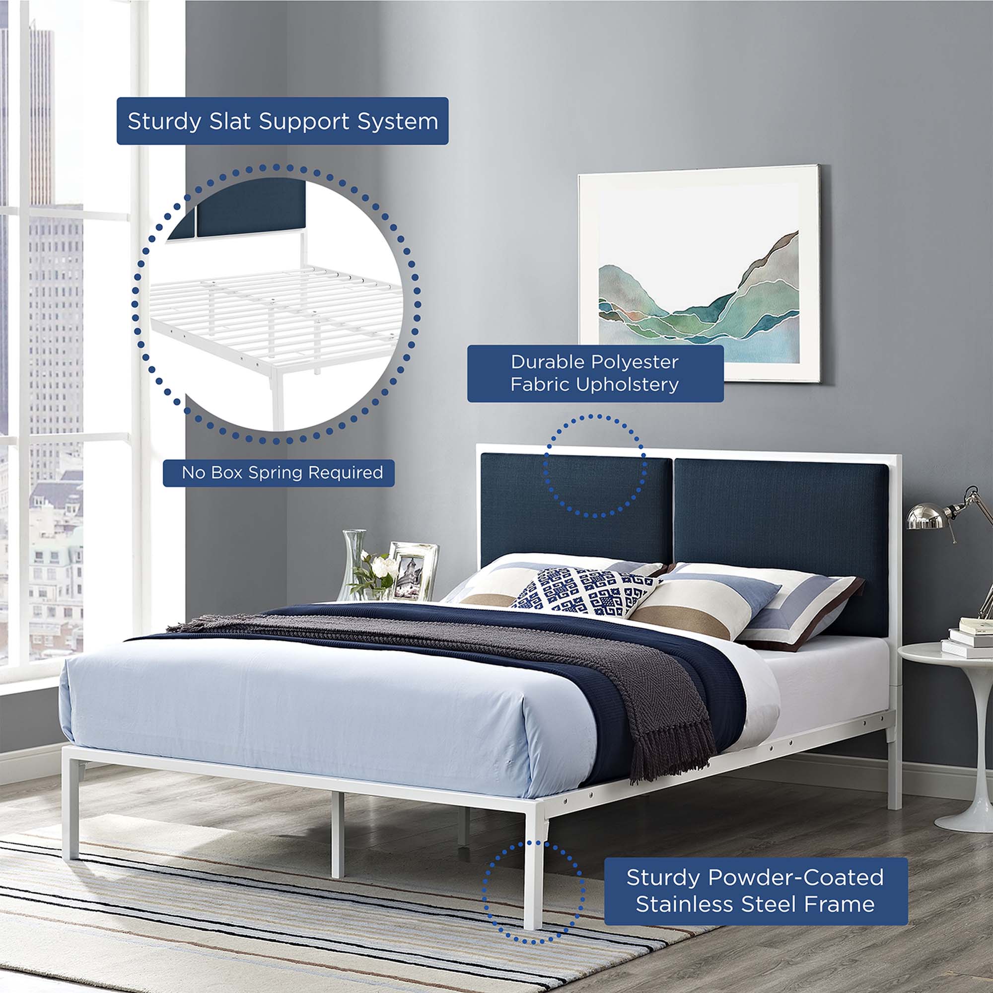 Della Fabric Bed