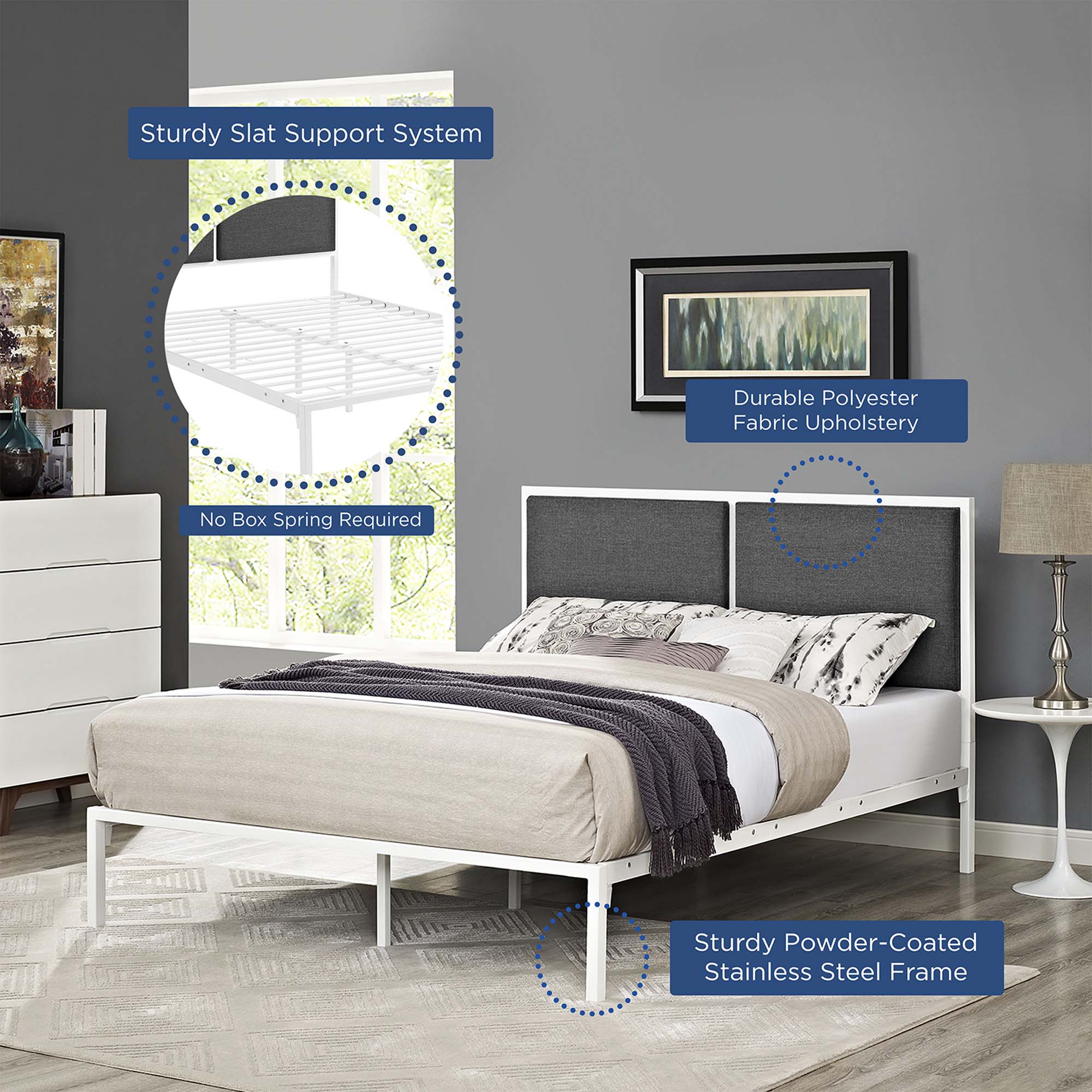 Della Fabric Bed
