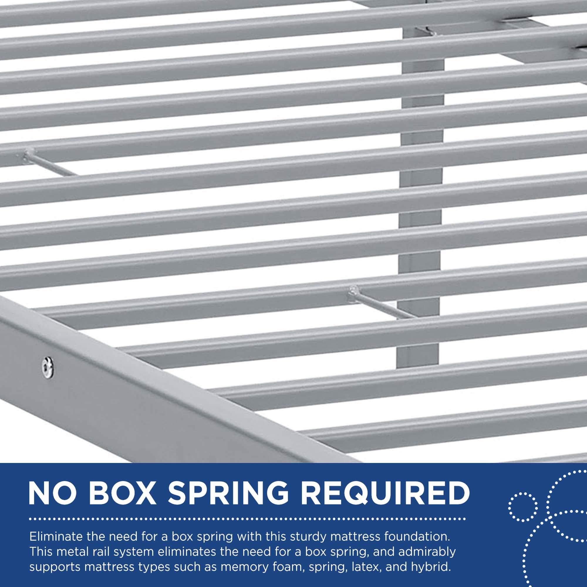 Maisie Stainless Steel Queen Bed Frame