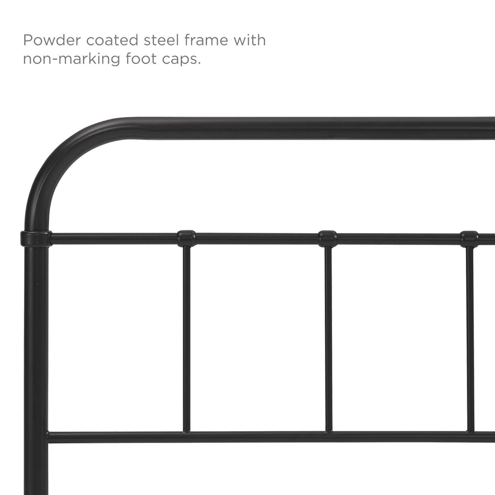 Serena Twin Steel Headboard - White