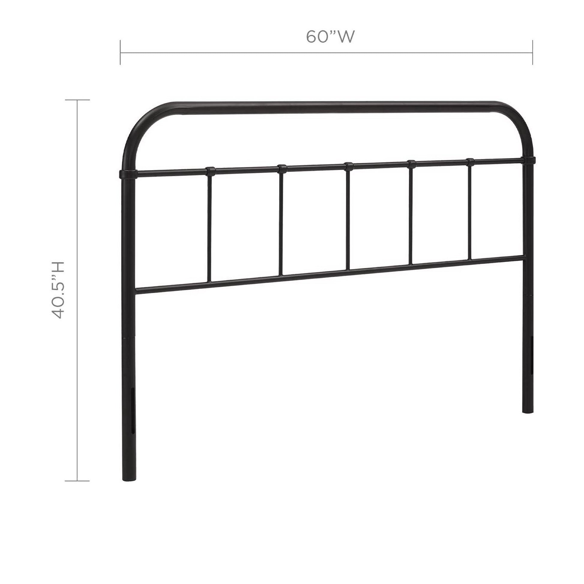 Serena Steel Headboard - White