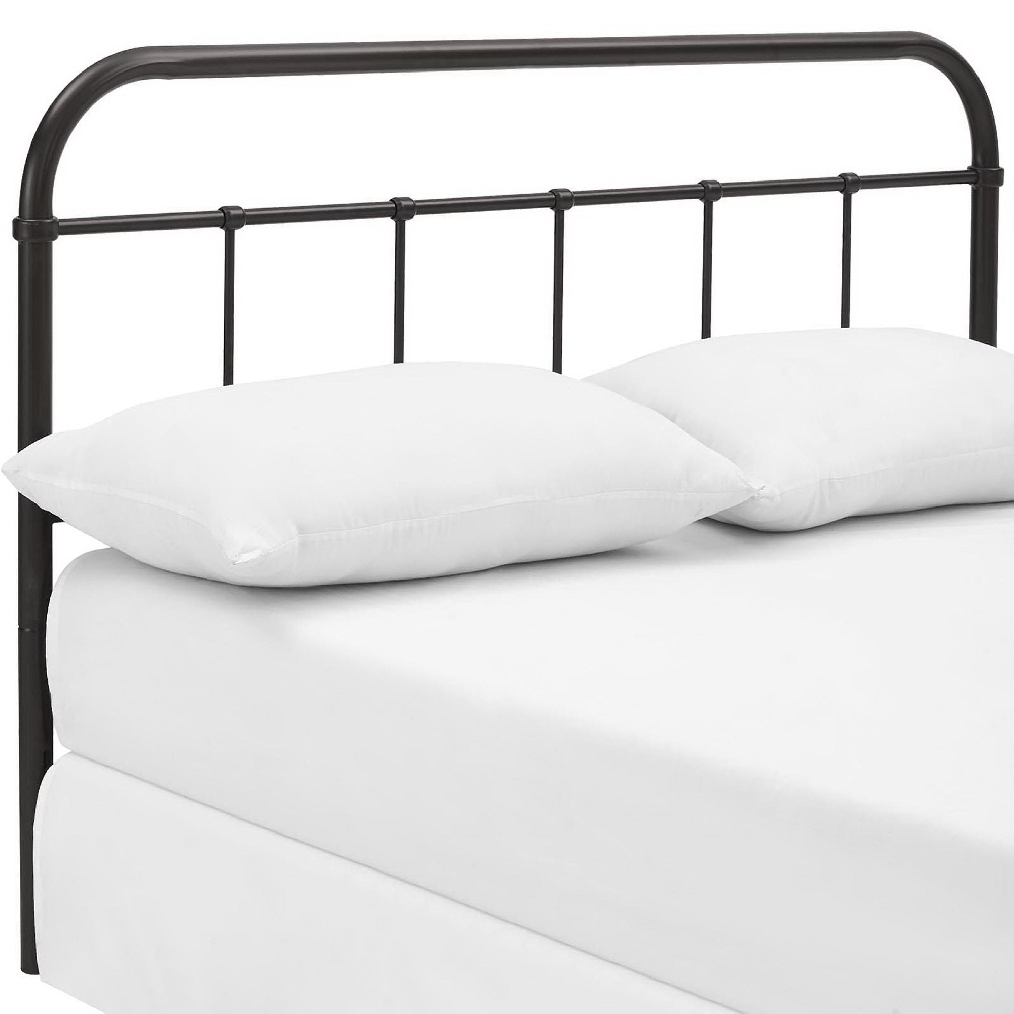 Serena King Steel Headboard - Brown