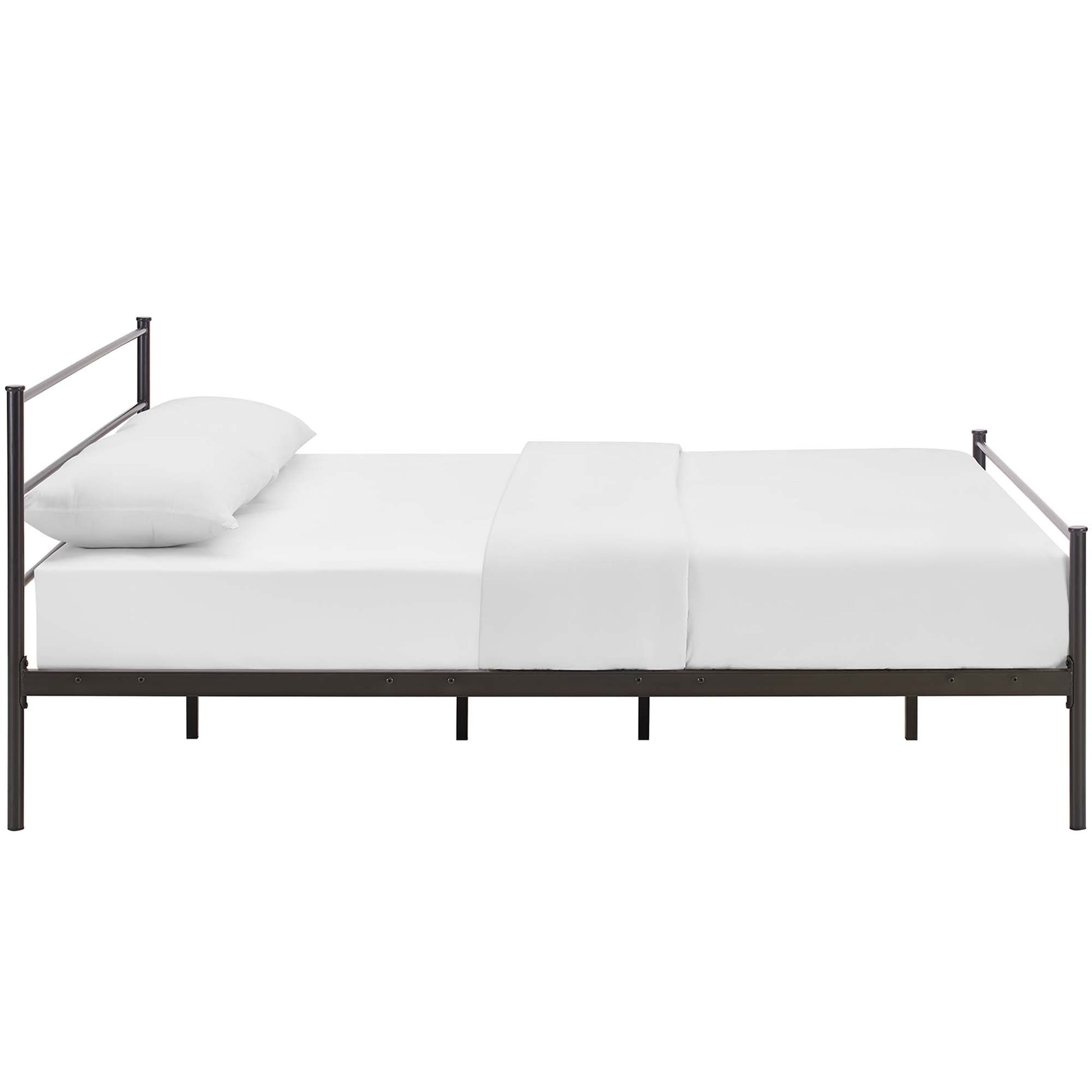 Alina Platform Queen Bed Frame - White
