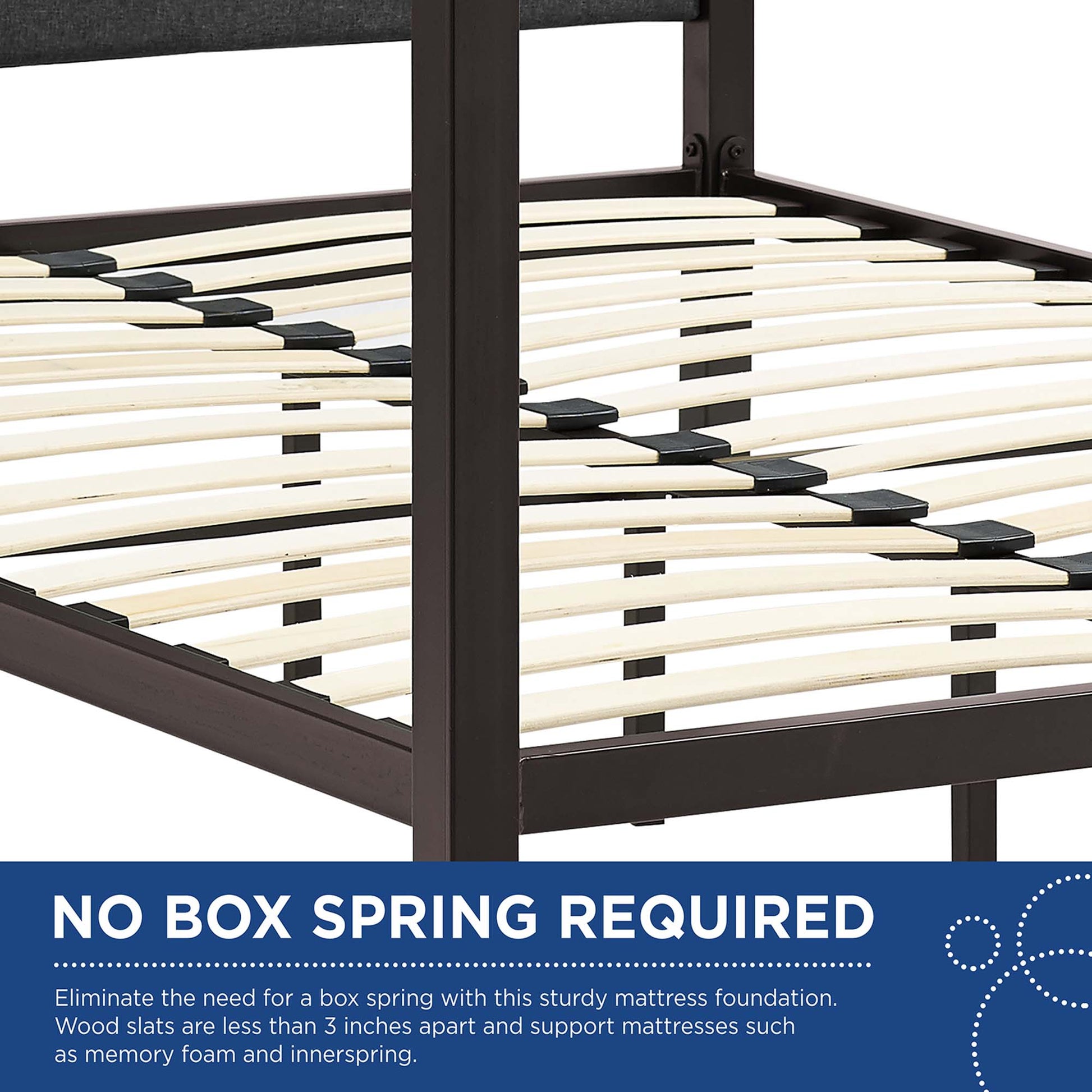 Raina Canopy Bed Frame - White Gray