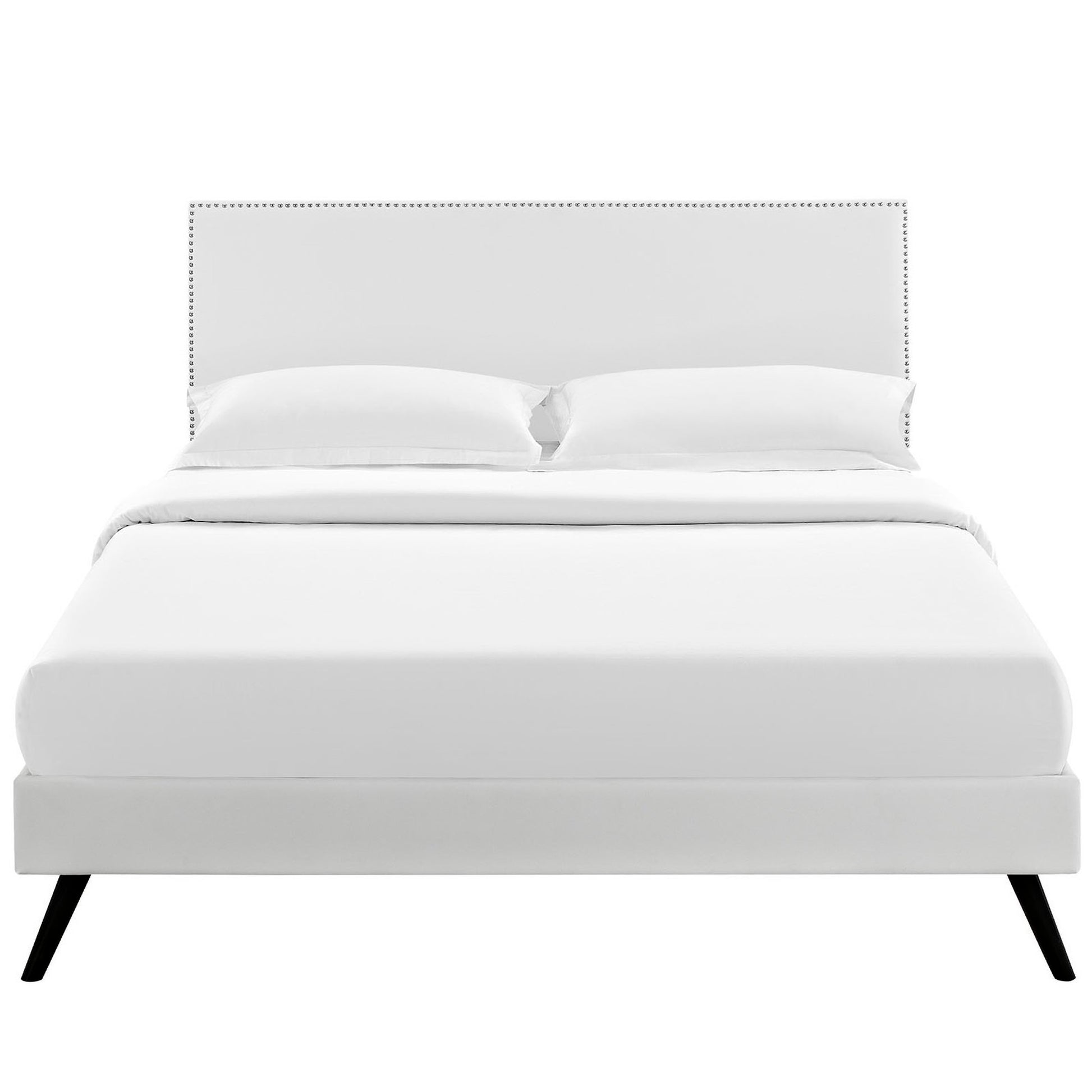 Phoebe Platform Bed with Round Splayed Legs