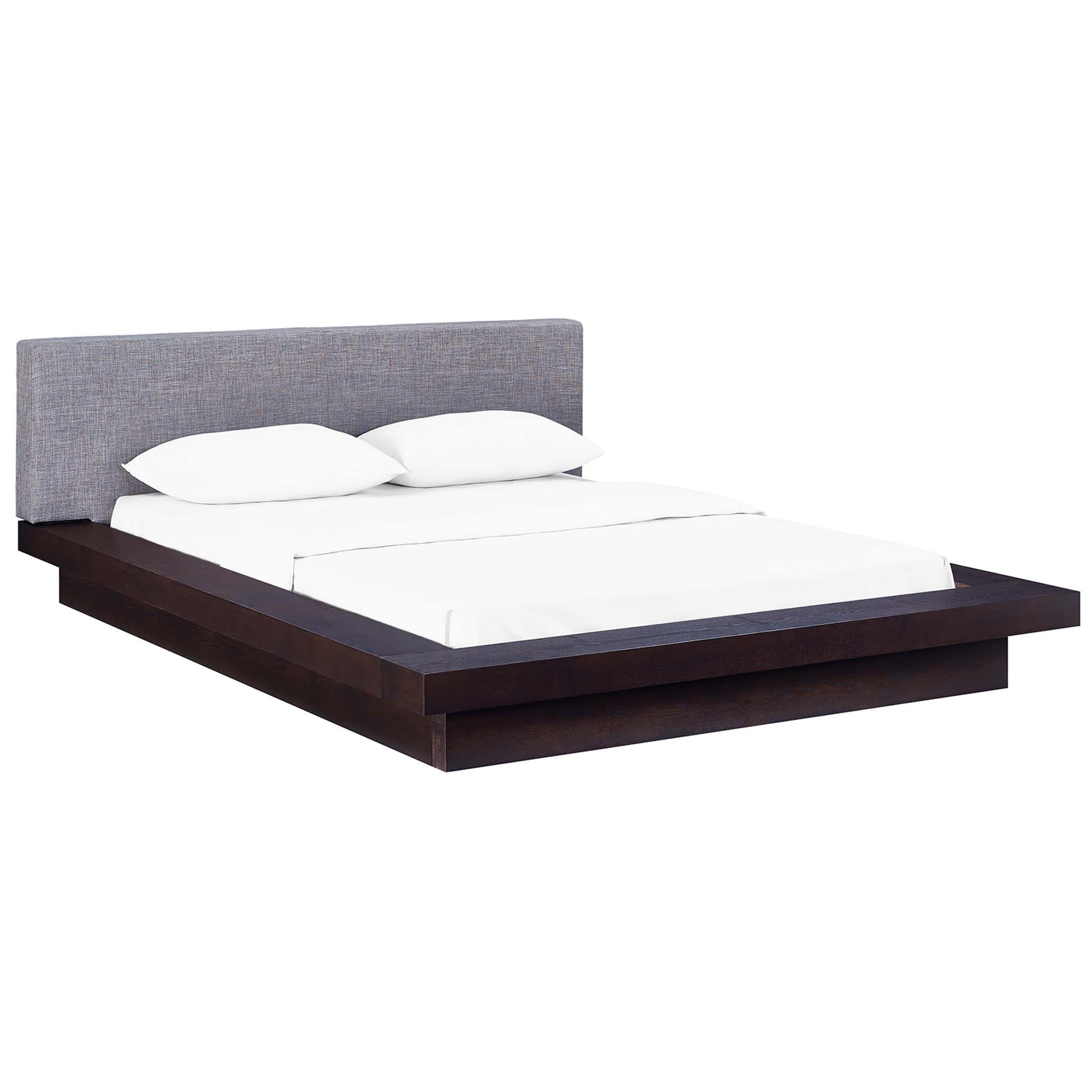 Freja Platform Bed - Cappuccino Gray