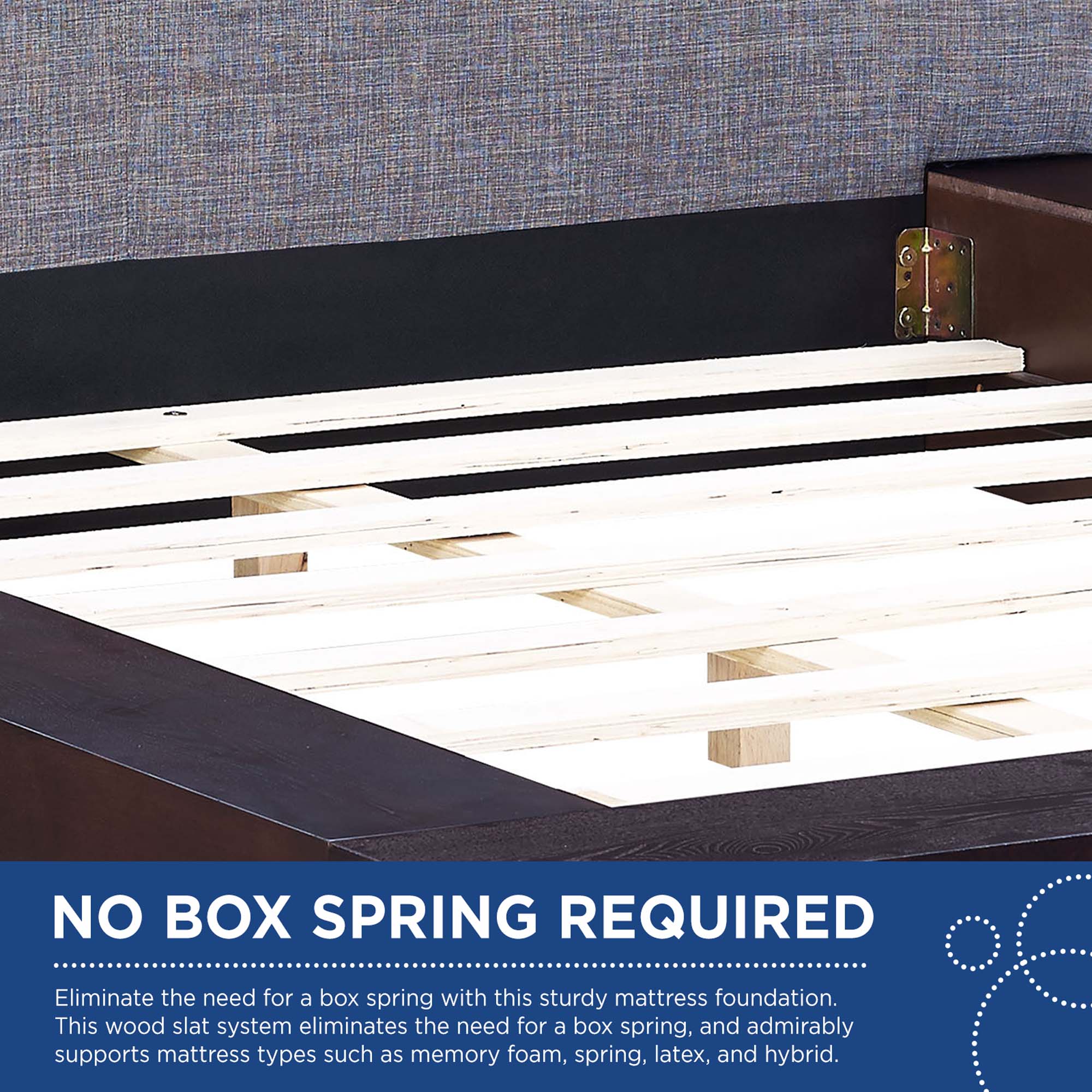 Freja Platform Bed - Walnut Gray