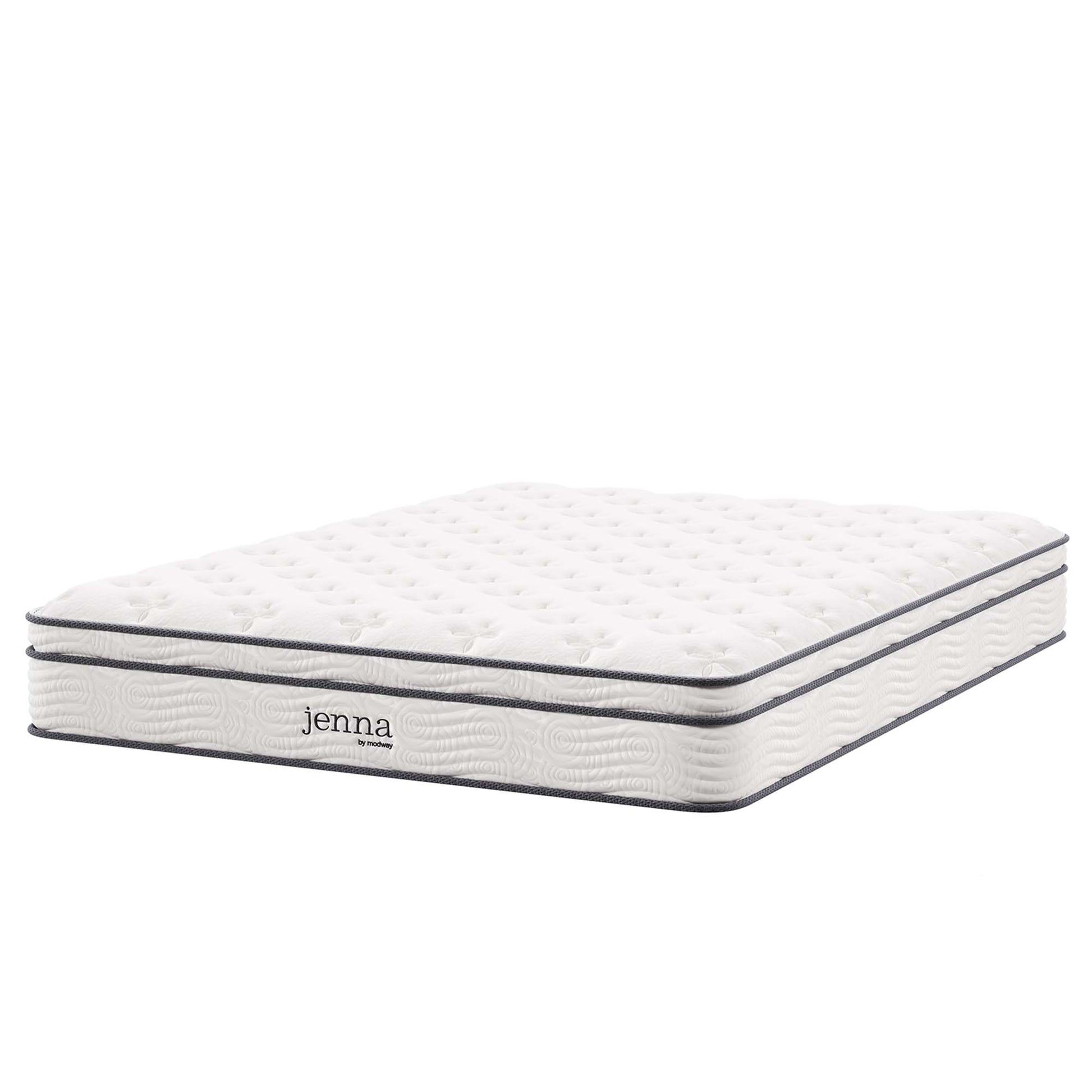 Jenna 10" Innerspring and Foam King Mattress - White