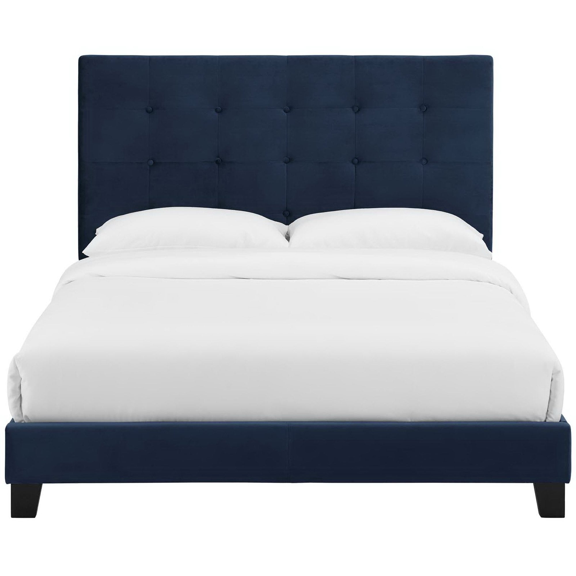 Melanie Tufted Button Upholstered Performance Velvet King Platform Bed
