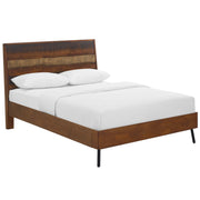 Arwen Rustic Wood Bed - Walnut