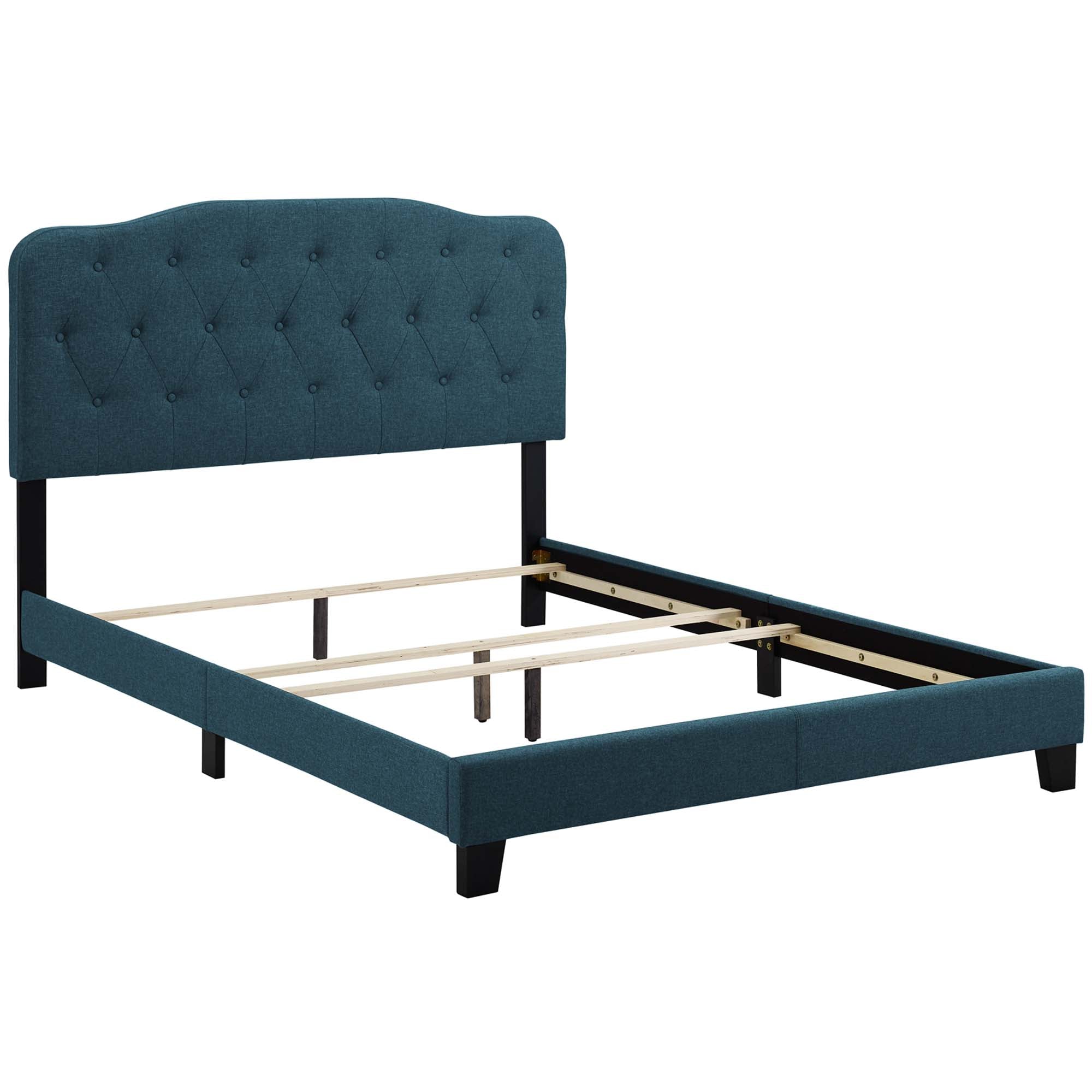 Amelia Upholstered Fabric Full Bed - Gray