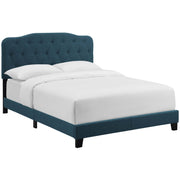 Amelia Upholstered Fabric Queen Bed - Azure