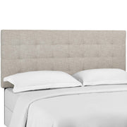Paisley Tufted Upholstered Linen Fabric King and California King Headboard - Beige