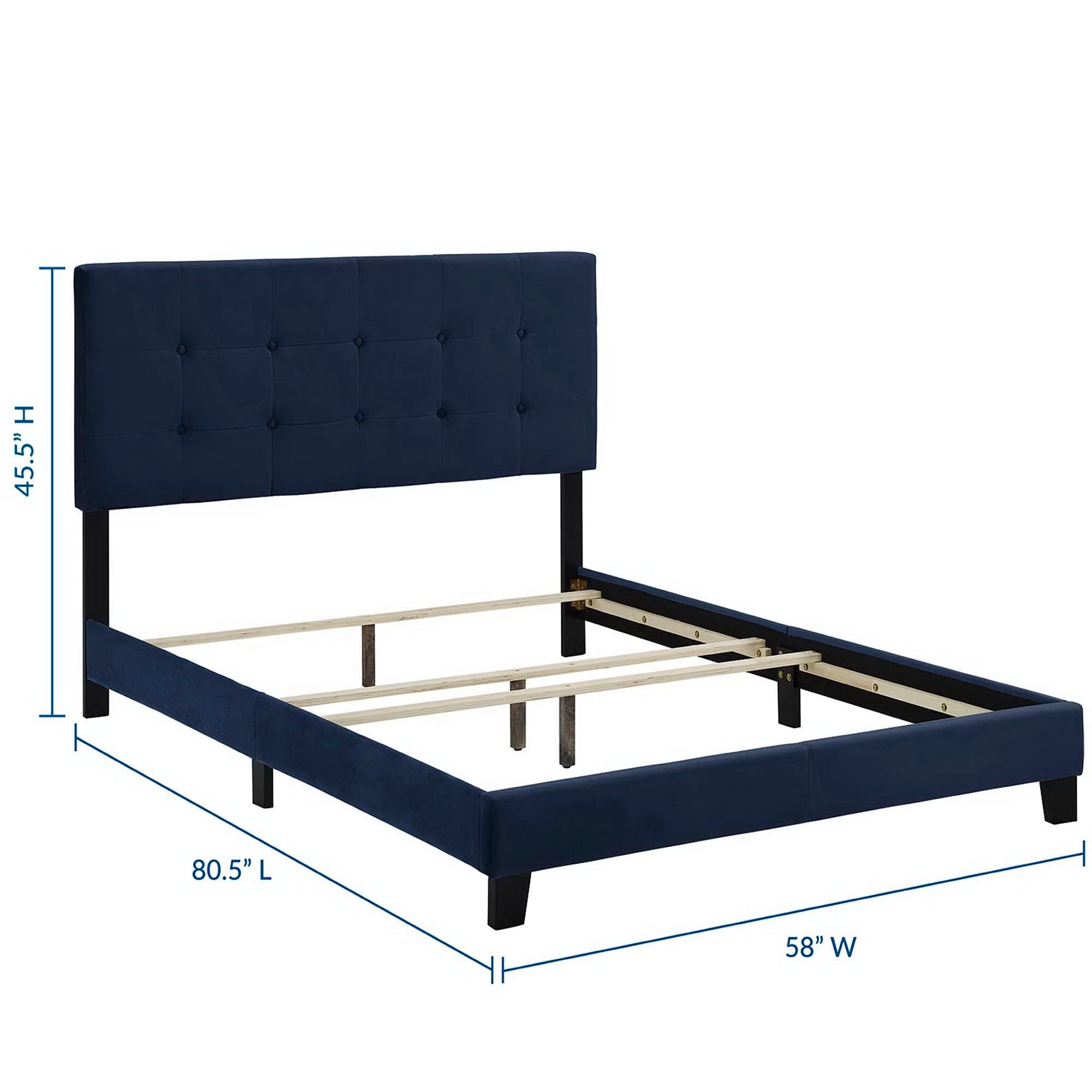 Amira Performance Velvet Full Bed
