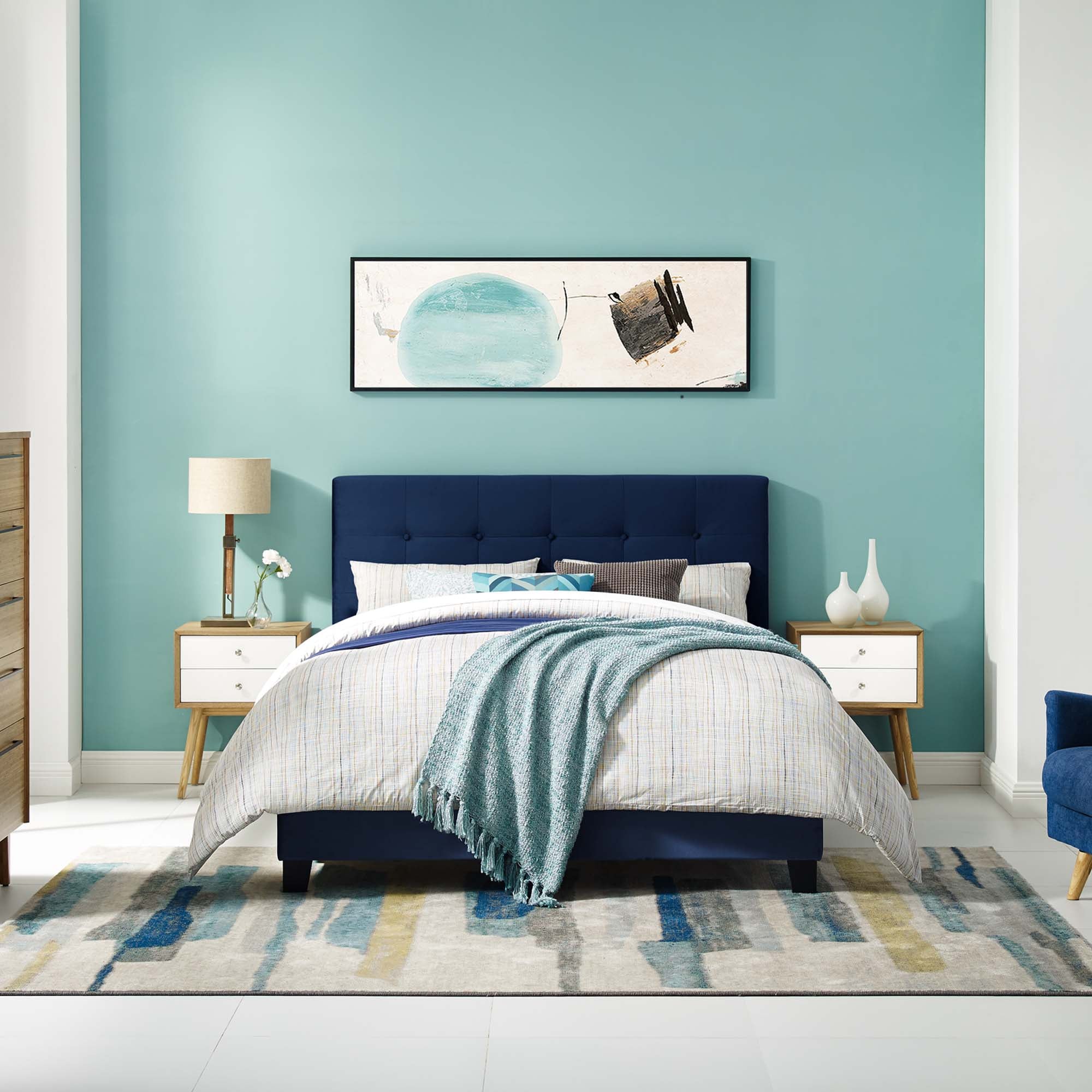 Amira Performance Velvet Full Bed