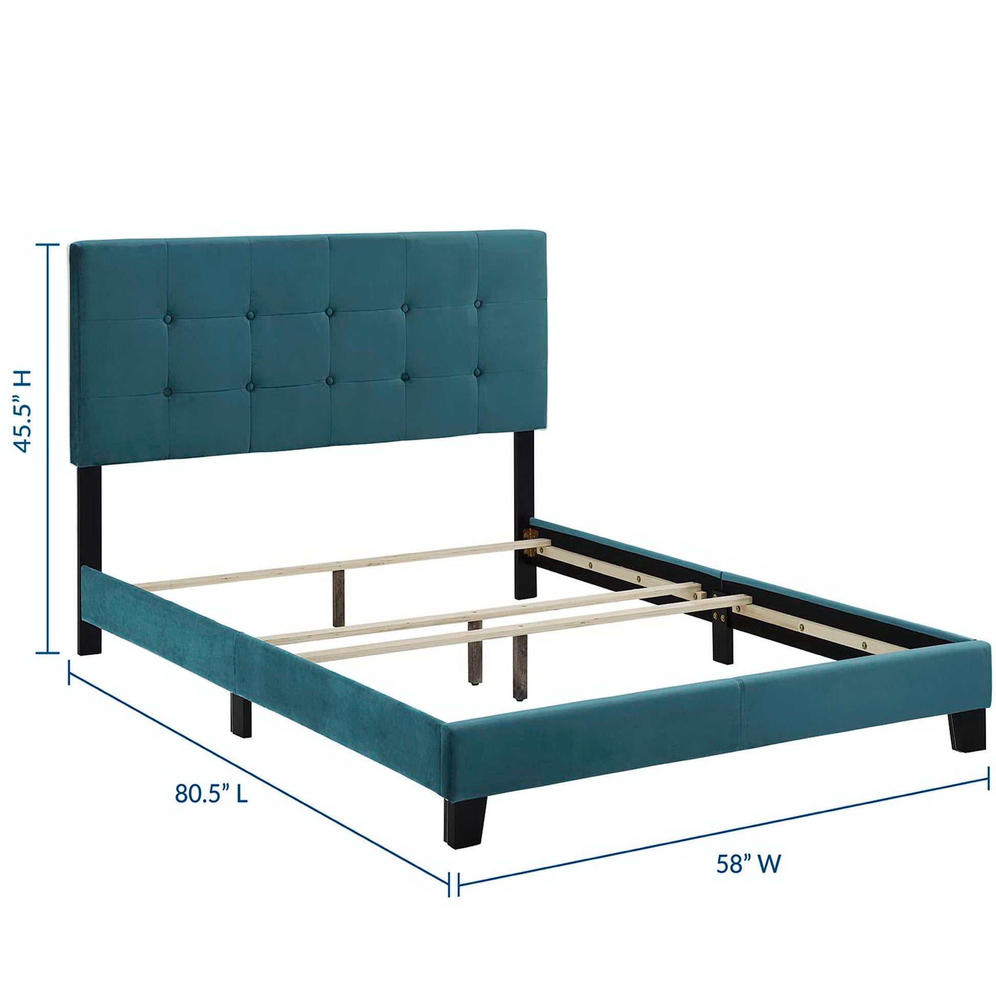 Amira Performance Velvet Full Bed