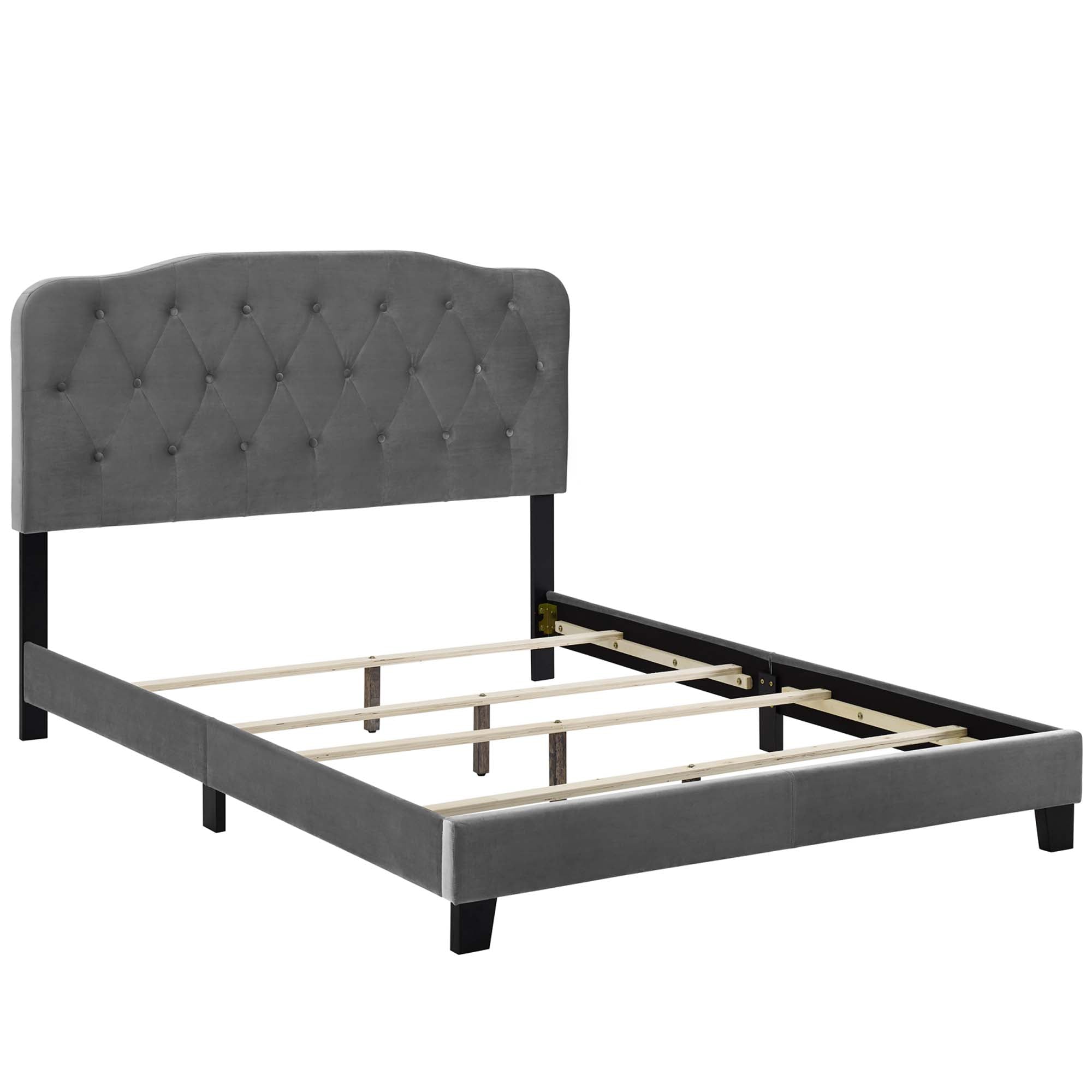 Amelia Performance Velvet Queen Bed - Sea Blue