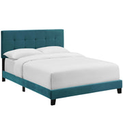 Amira Performance Velvet Bed - Sea Blue