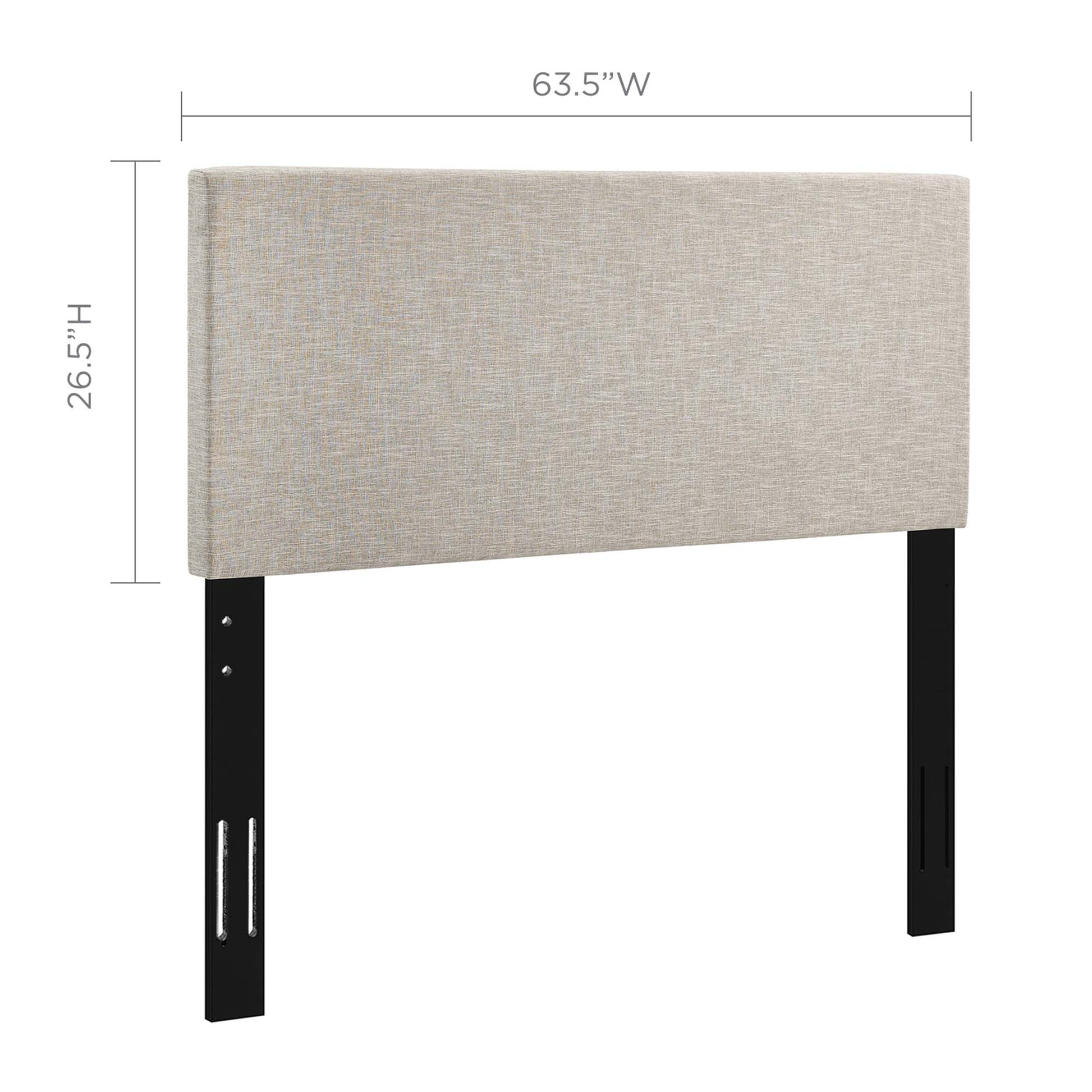Taylor Upholstered Linen Fabric Headboard - White