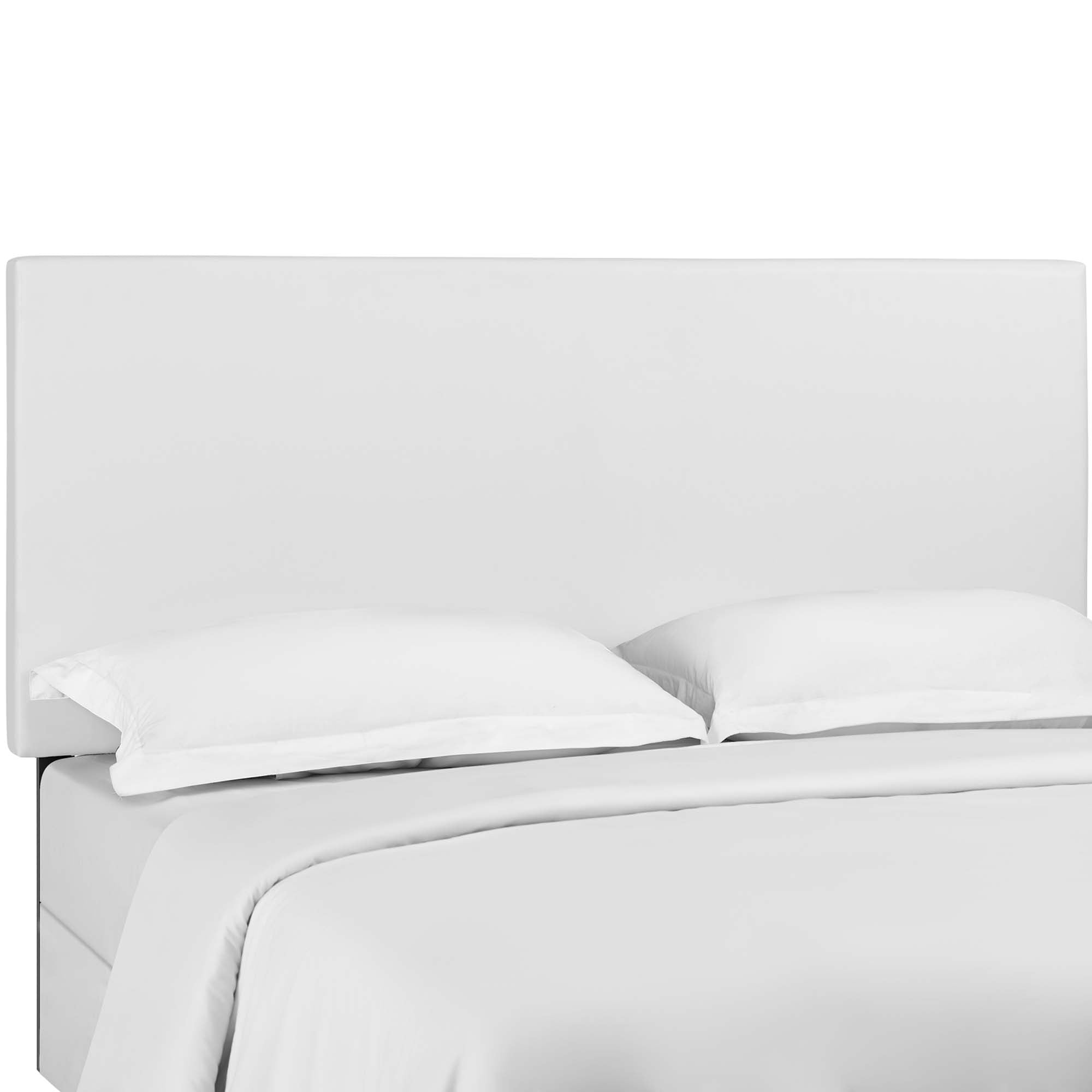 Taylor Upholstered Faux Leather Headboard - White