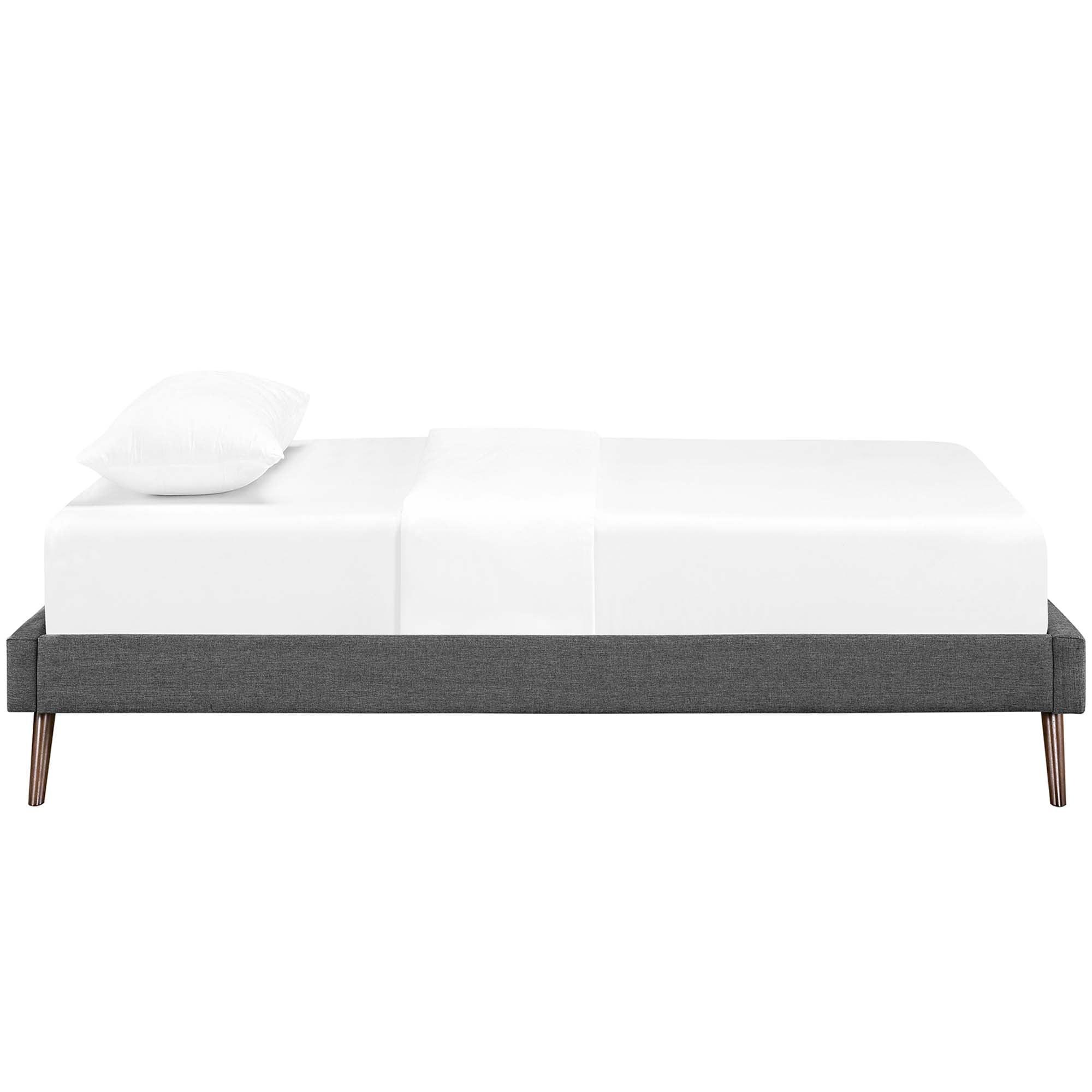 Loryn Fabric Bed Frame with Round Splayed Legs