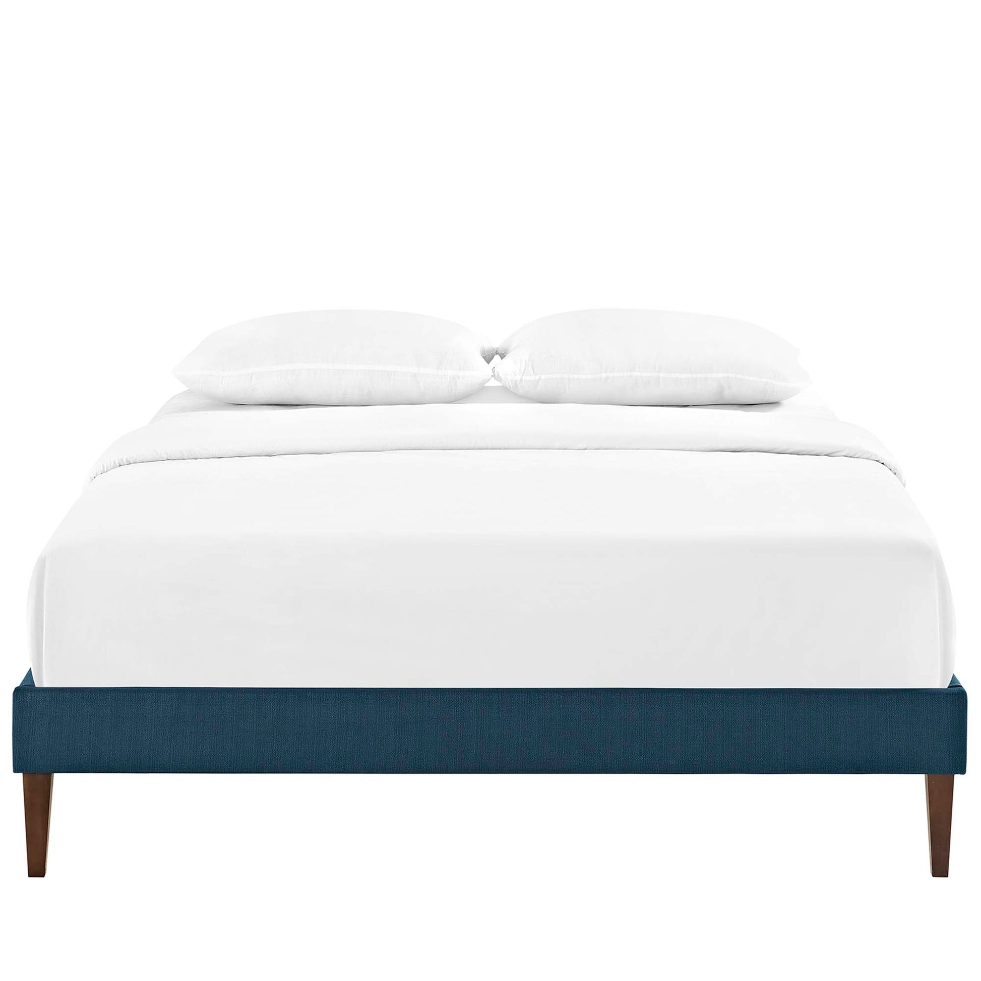 Tessie Fabric Full Bed Frame with Squared Tapered Legs