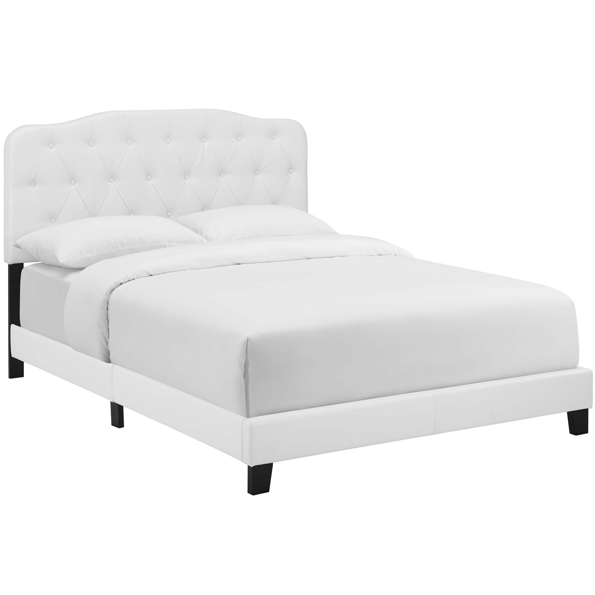 Amelia Faux Leather King Bed - White