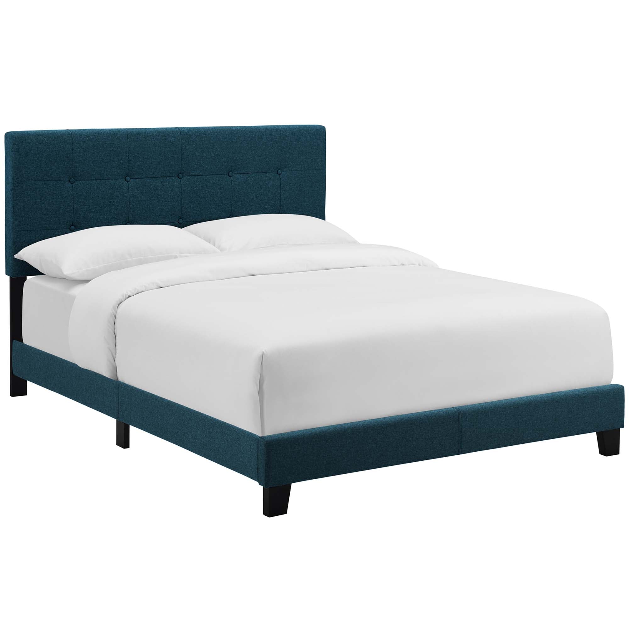 Amira Upholstered Fabric Full Bed - Azure